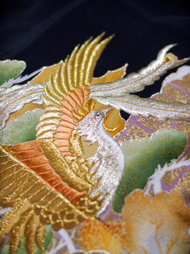 Premium (Wooden Dragon) Fabric: Phoenix in a Garden