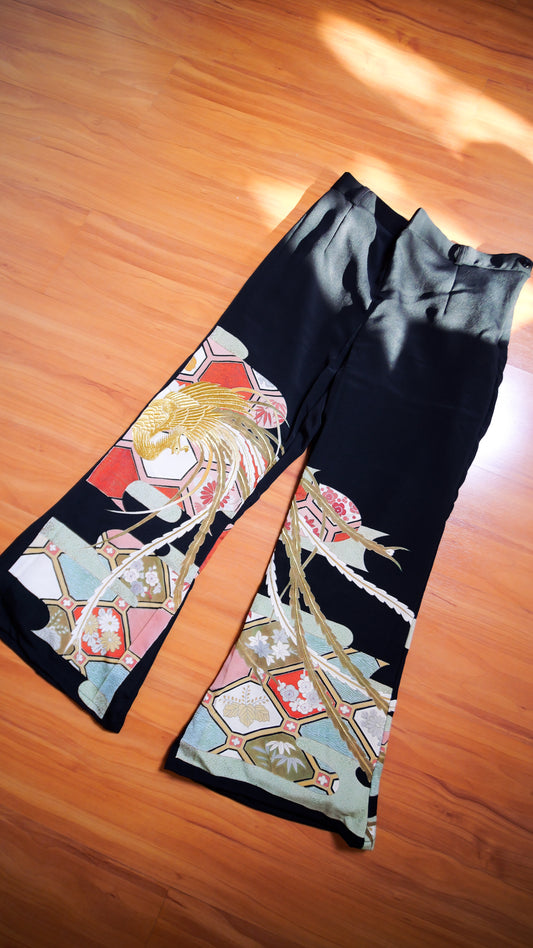 On-Hand Premium Item: Embroidered Phoenix| Wide Leg Pants - 4XLA | PHO010