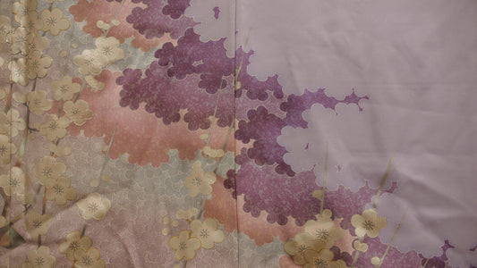 Online Private Viewing | White flowers in light purple | Fabric 038 (Melissa)