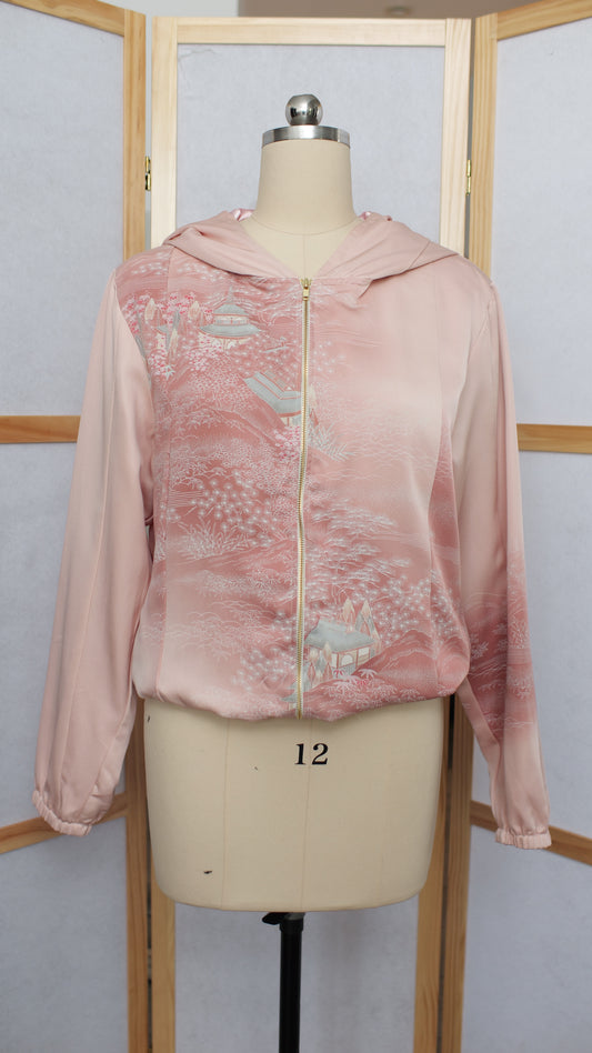 De12De18 On-hand Pink Zipped Hoodie: Mimi Hoodie ZH2313 | L