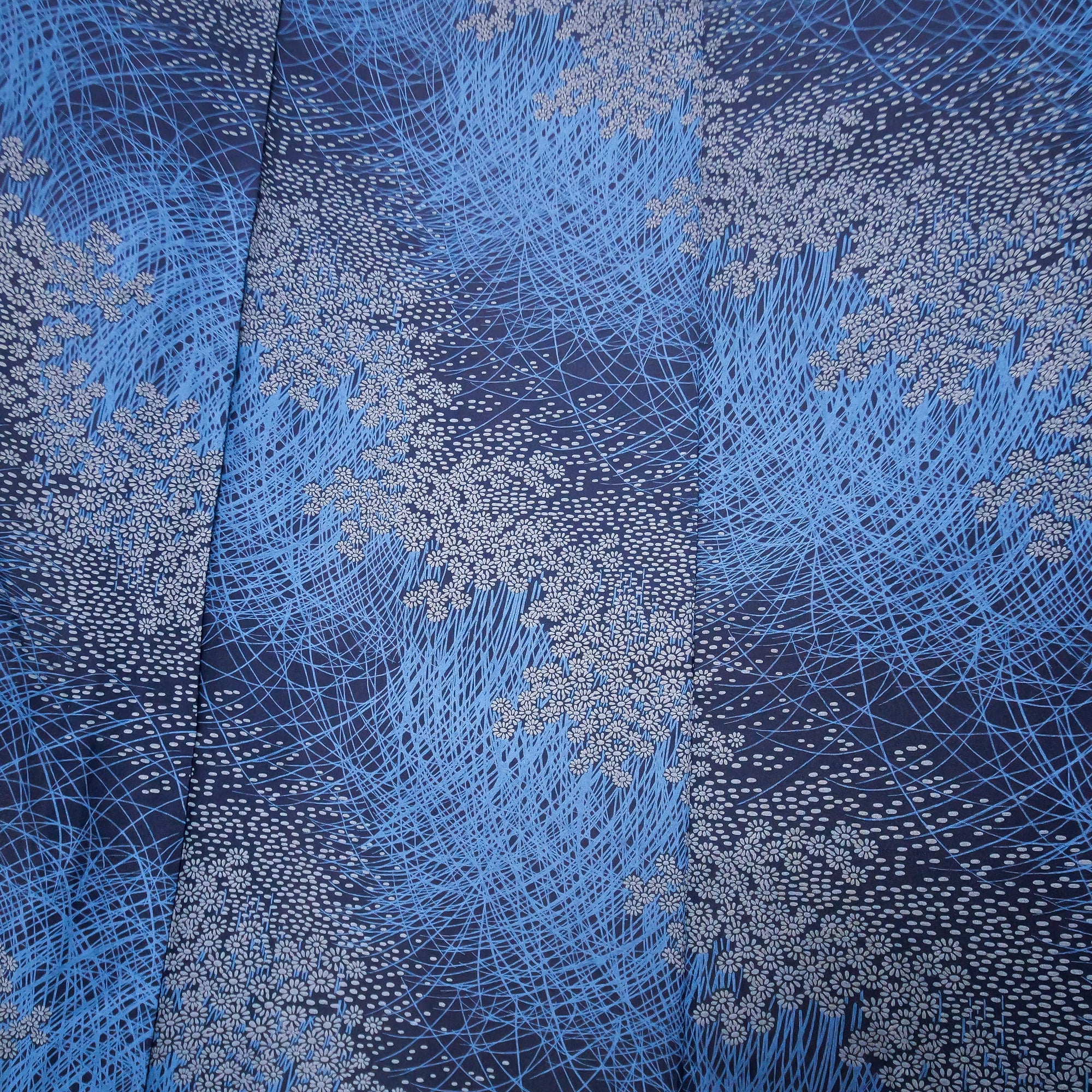 Ja24-10: Fabric: Navy Ripple Pattern