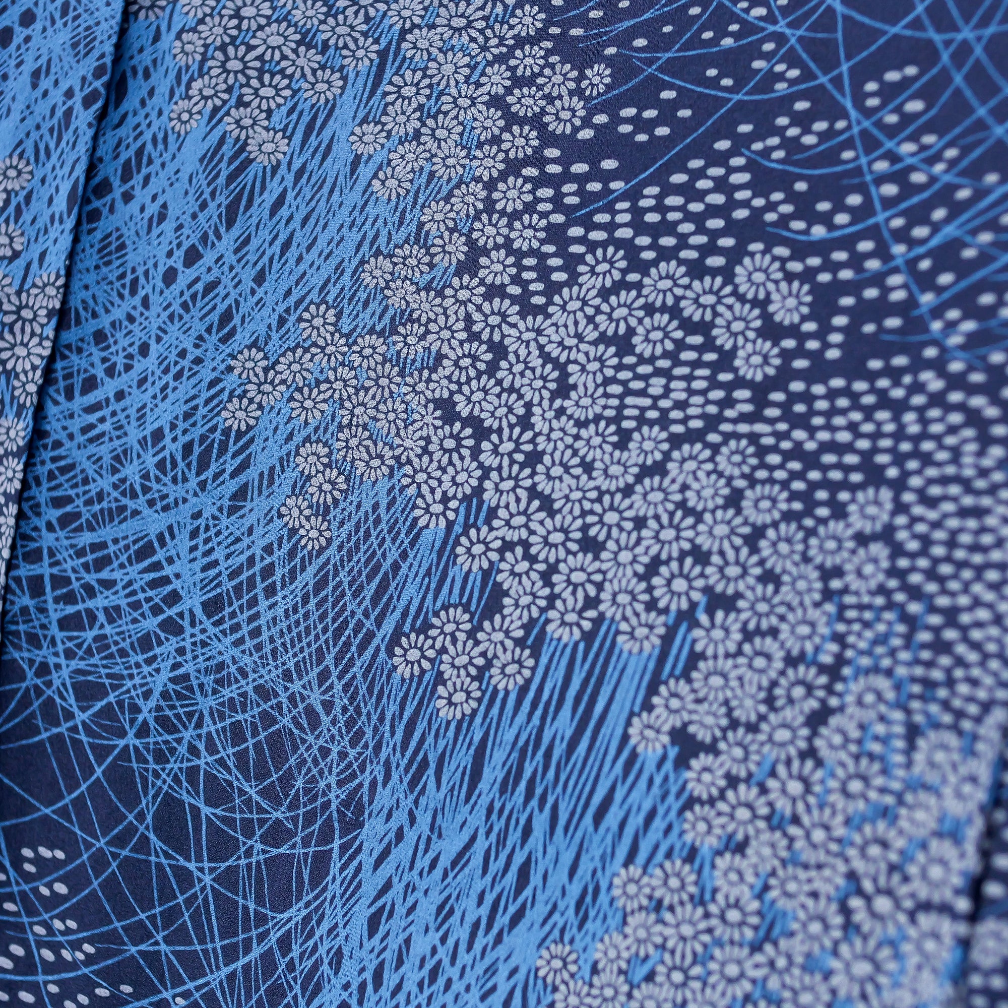 Ja24-10: Fabric: Navy Ripple Pattern