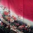 Load image into Gallery viewer, Valentine's collection Fabric (F05-1): Flower in Red Midnight Furisode
