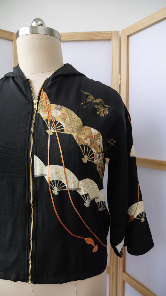 Fe12 On-hand: Black Hoodie with Zipper | ZH2316