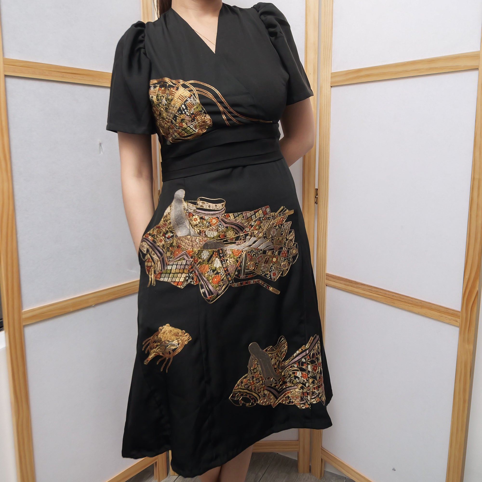 Fe26 On-hand: Black Empire Cut Dress | ECD2757 - 1B