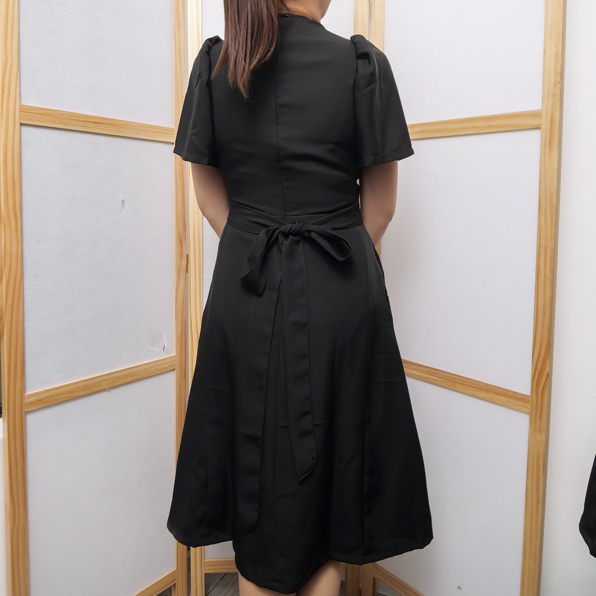 Fe26 On-hand: Black Empire Cut Dress | ECD2757 - 1B