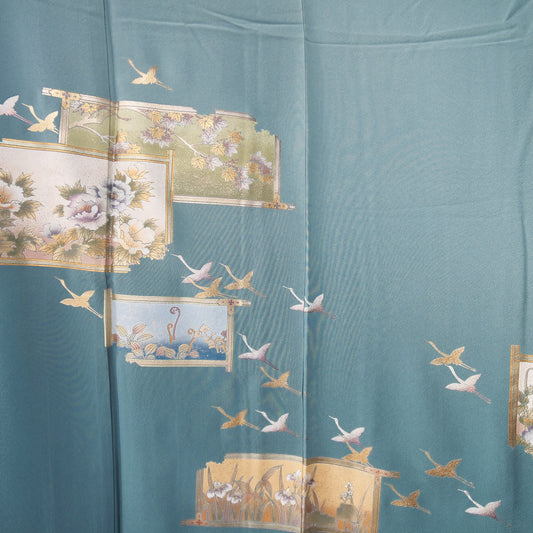 Sakura Fabric (F25-01): The Teal Painting - Super rare color!!!