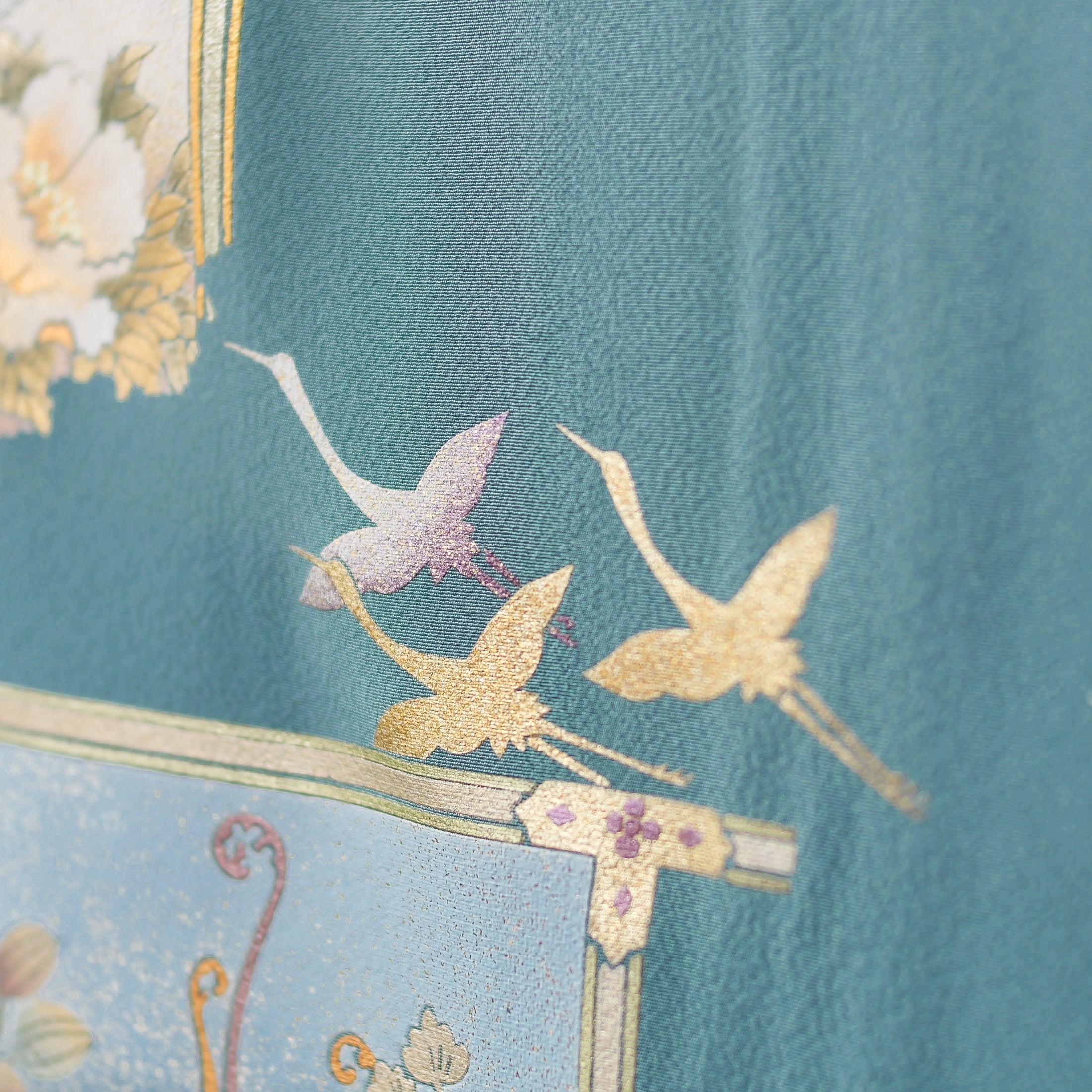 Sakura Fabric (F25-01): The Teal Painting - Super rare color!!!