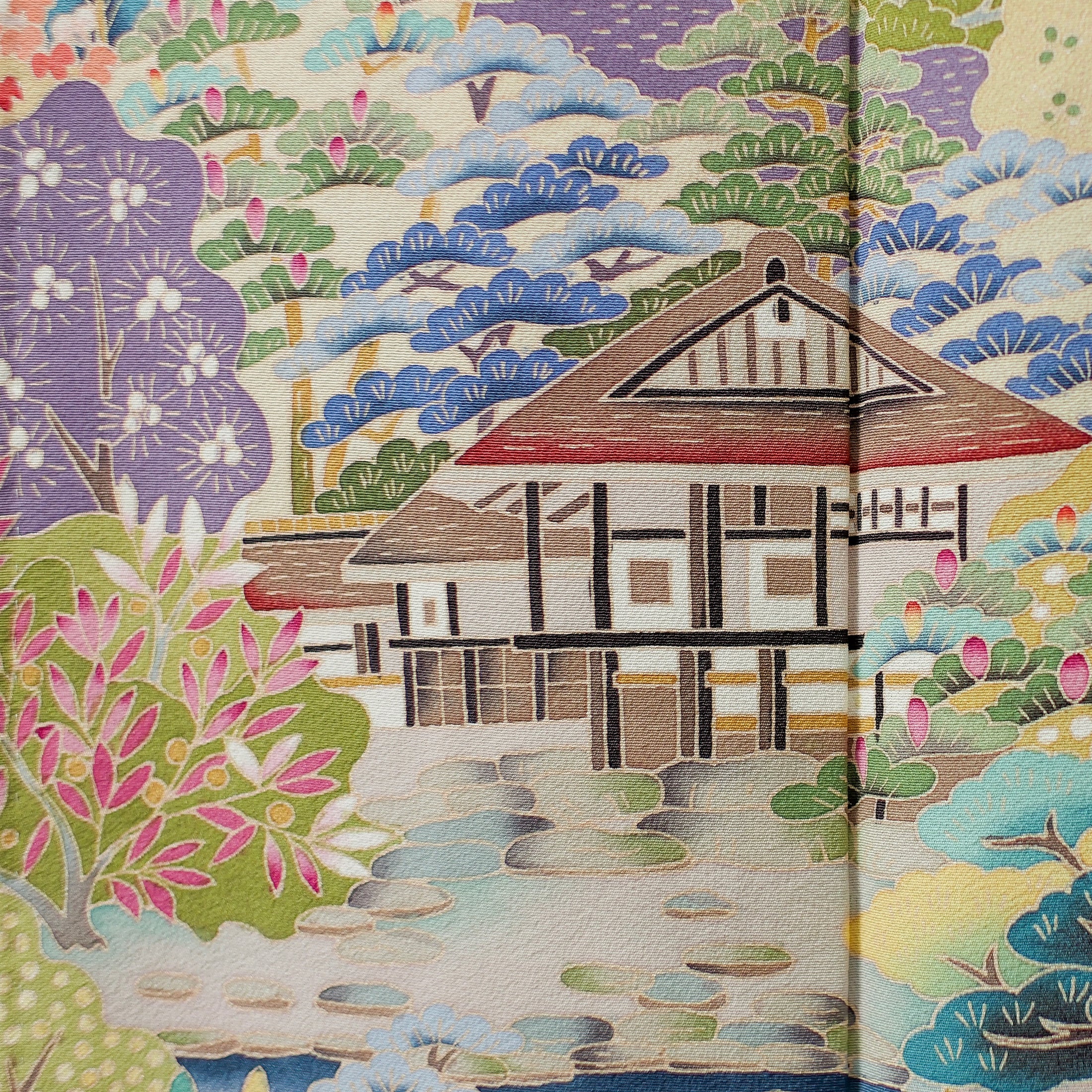 Premium Fabric: Sept21-06 Yuzen colorful mountain