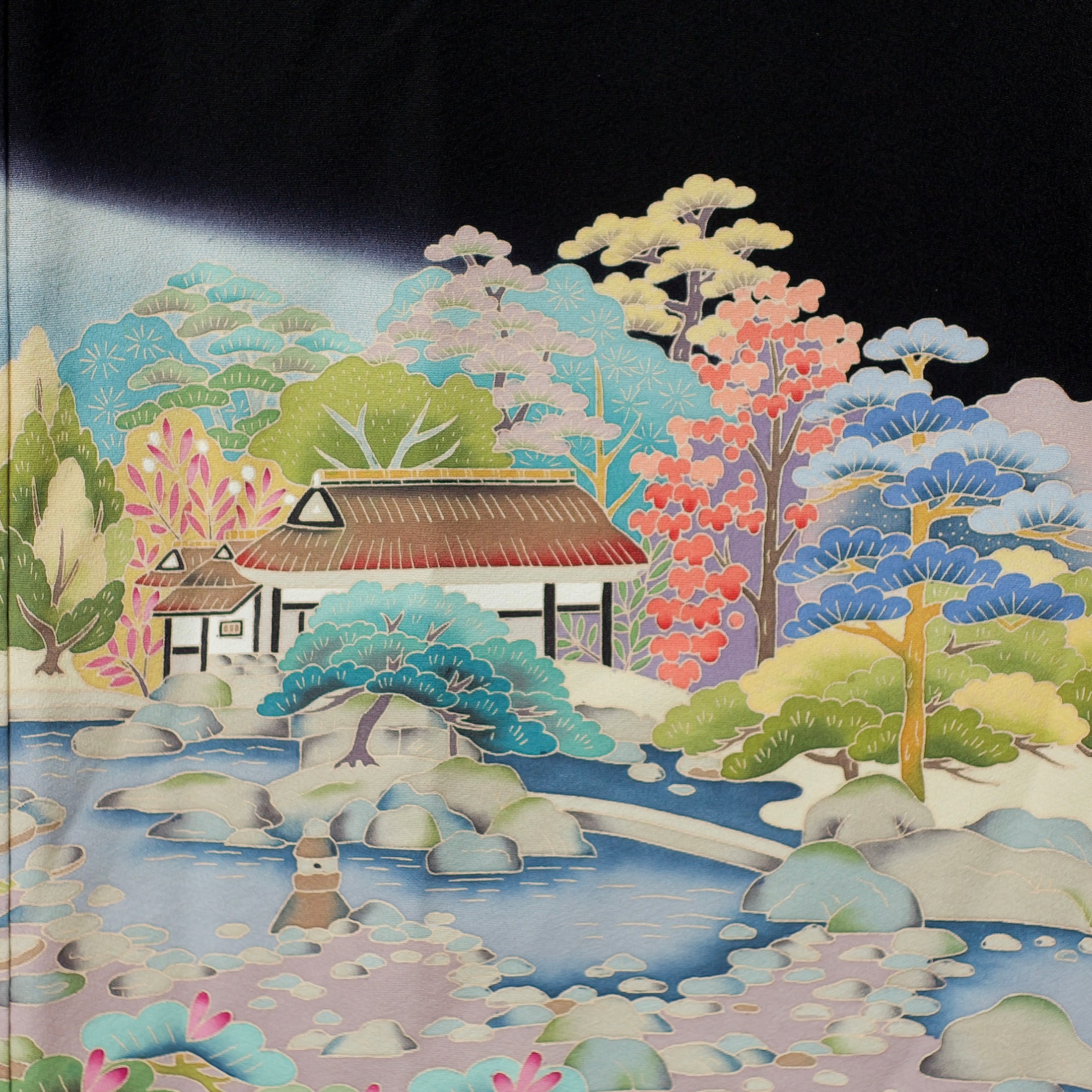 Premium Fabric: Sept21-06 Yuzen colorful mountain