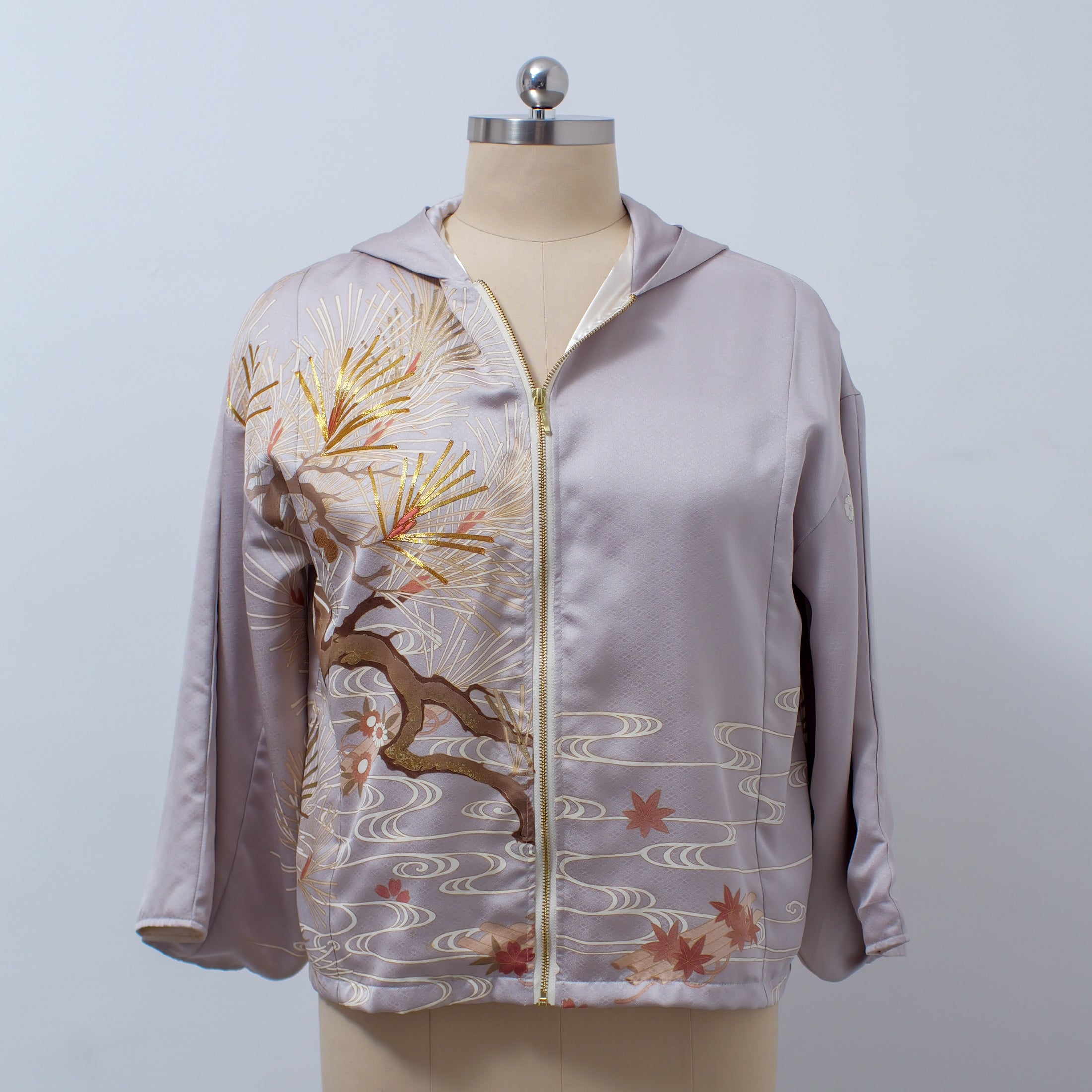 On-hand: Hoodie With Zipper | HWZ4589 - lovely lavender color