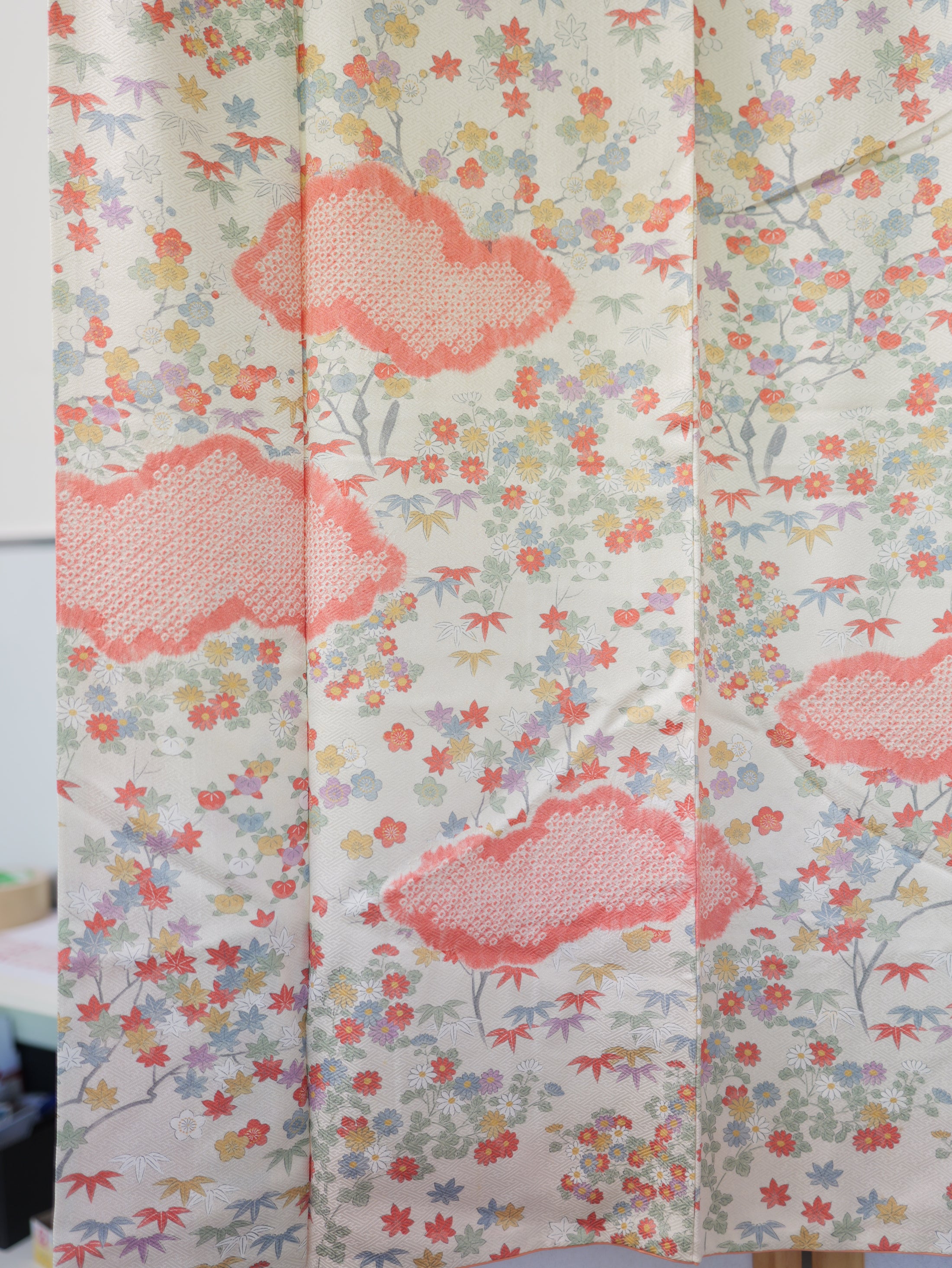 NALB (No Art Left Behind) Fabric:  AP9-04 Multicolored Florals with Pink Clouds
