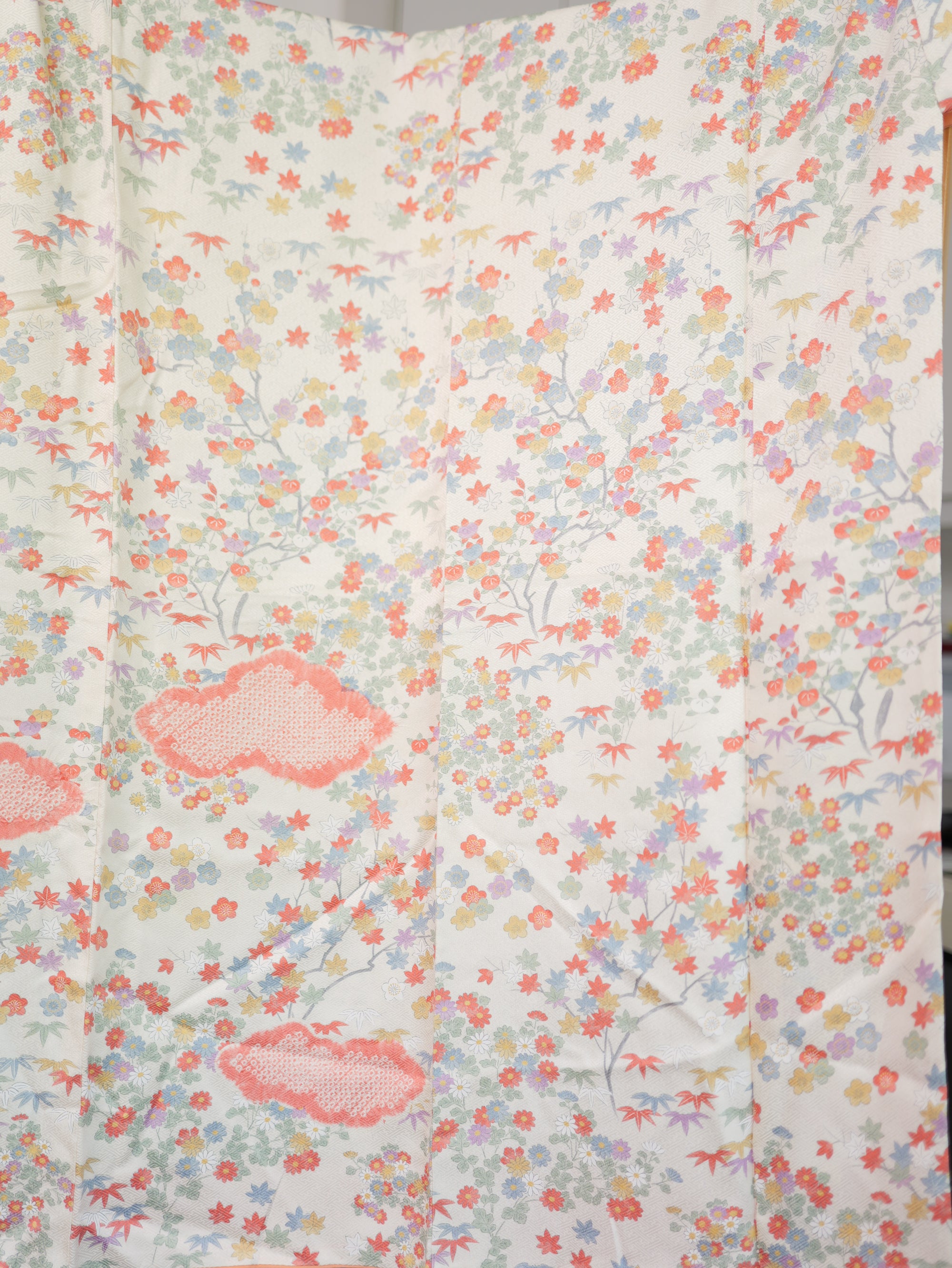 NALB (No Art Left Behind) Fabric:  AP9-04 Multicolored Florals with Pink Clouds