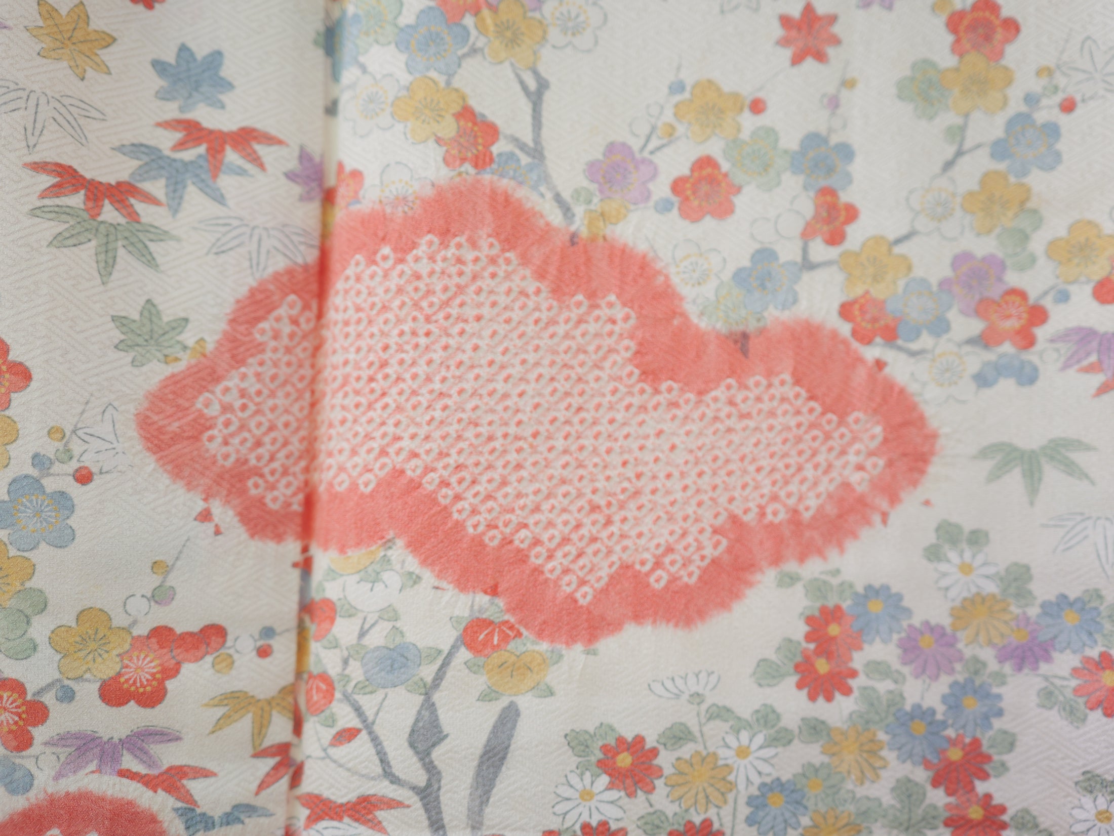 NALB (No Art Left Behind) Fabric:  AP9-04 Multicolored Florals with Pink Clouds