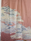 Load image into Gallery viewer, Sakura Collection Fabric: AP9-05 Salmon Colored Village with Gold Specks
