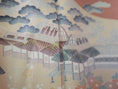 Load image into Gallery viewer, Sakura Collection Fabric: AP9-05 Salmon Colored Village with Gold Specks
