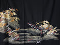 Load image into Gallery viewer, Sakura Collection Fabric: AP9-10 Gold and Red Cranes Over Golden Waves
