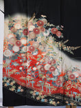 Load image into Gallery viewer, Sakura Collection Fabric: AP9-16-U Vibrant Red and Orange Chrysanthemums
