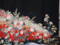 Load image into Gallery viewer, Sakura Collection Fabric: AP9-16-U Vibrant Red and Orange Chrysanthemums
