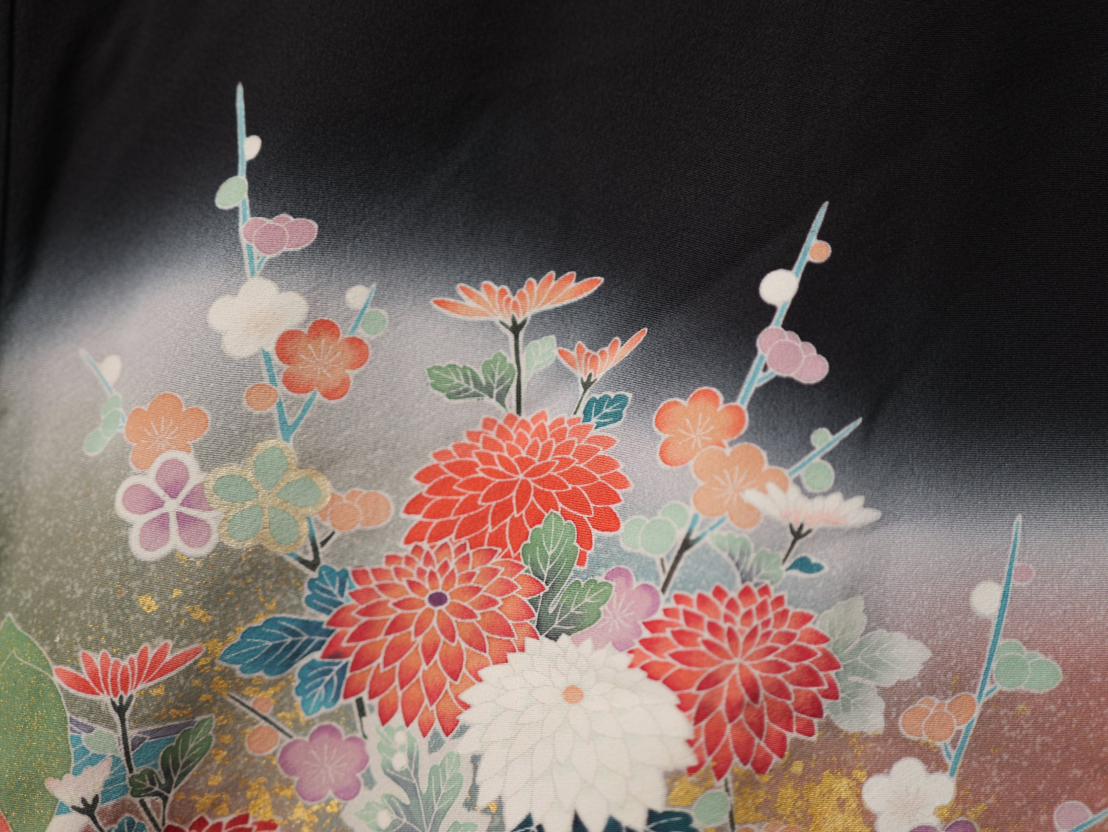 Sakura Collection Fabric: AP9-18-U Multicolored Mandarin Ducks with Gold Embroidery