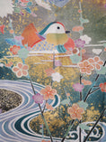 Load image into Gallery viewer, Sakura Collection Fabric: AP9-18-U Multicolored Mandarin Ducks with Gold Embroidery
