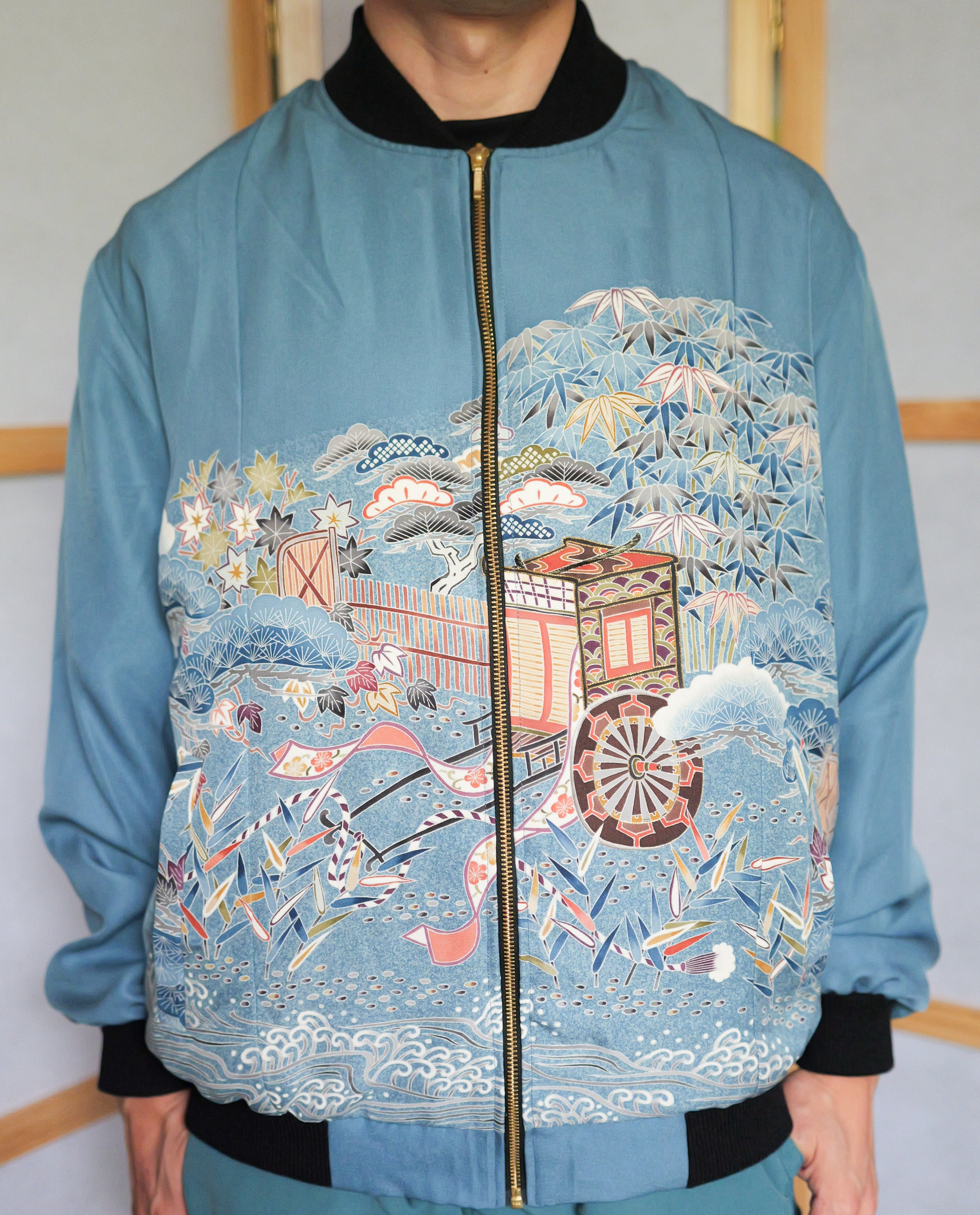 On-hand: Men's Bomber Jacket : Blue : BJ3591 - Size Large (Harry's size)