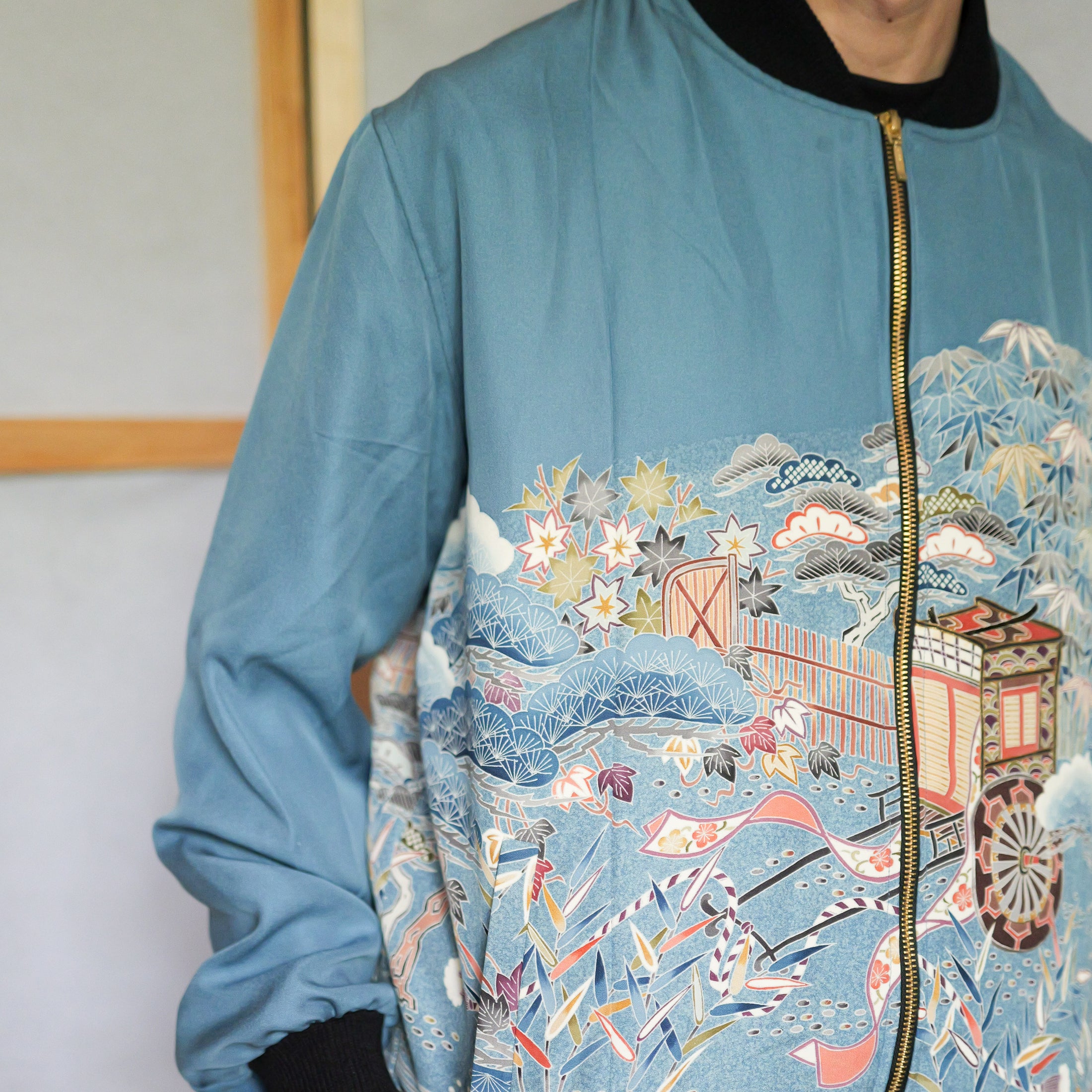 On-hand: Men's Bomber Jacket : Blue : BJ3591 - Size Large (Harry's size)
