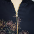 Load image into Gallery viewer, On-hand: Bomber Jacket : Navy Blue Garden (elegant color): BJ3639 - Size MA
