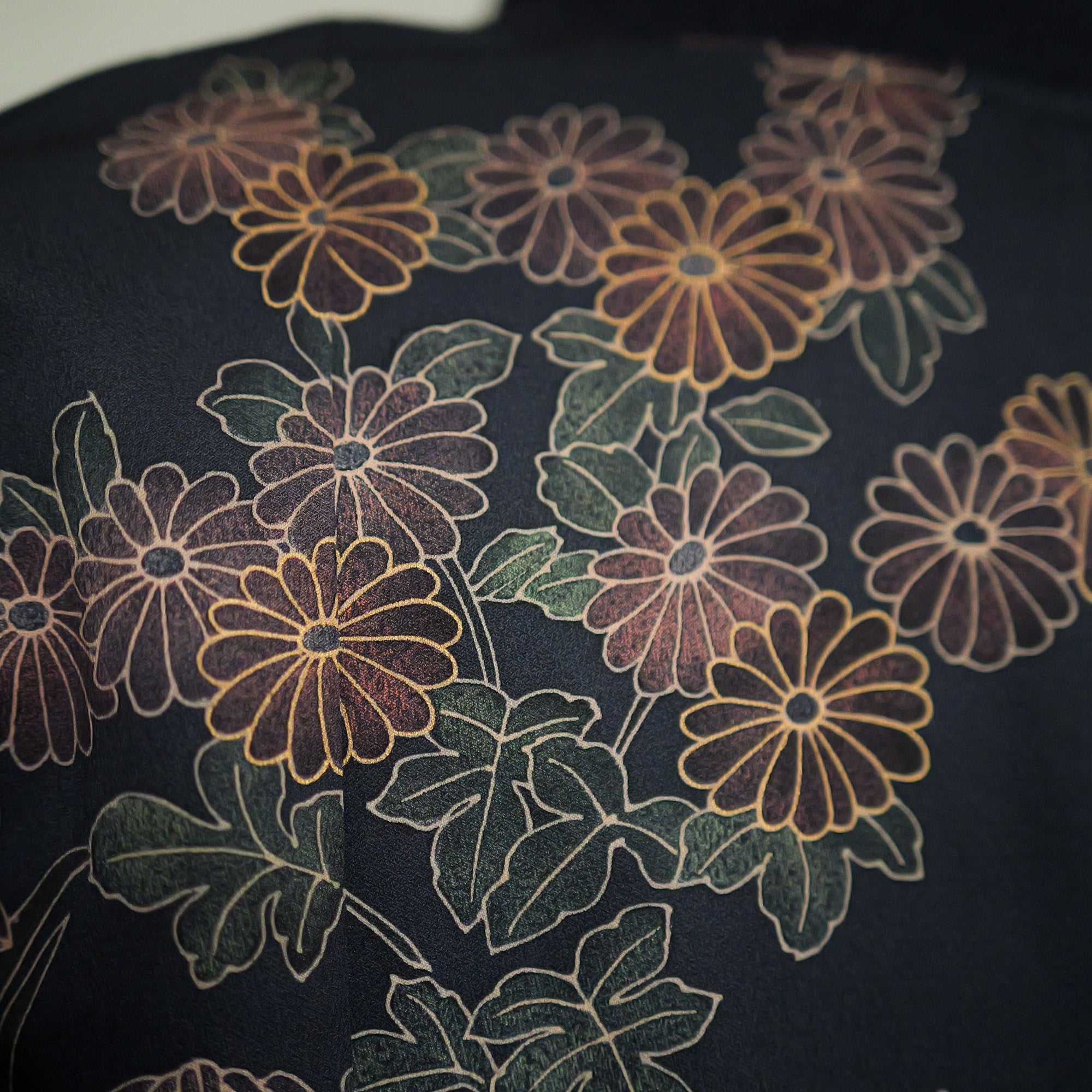 On-hand: Bomber Jacket : Navy Blue Garden (elegant color): BJ3639 - Size MA