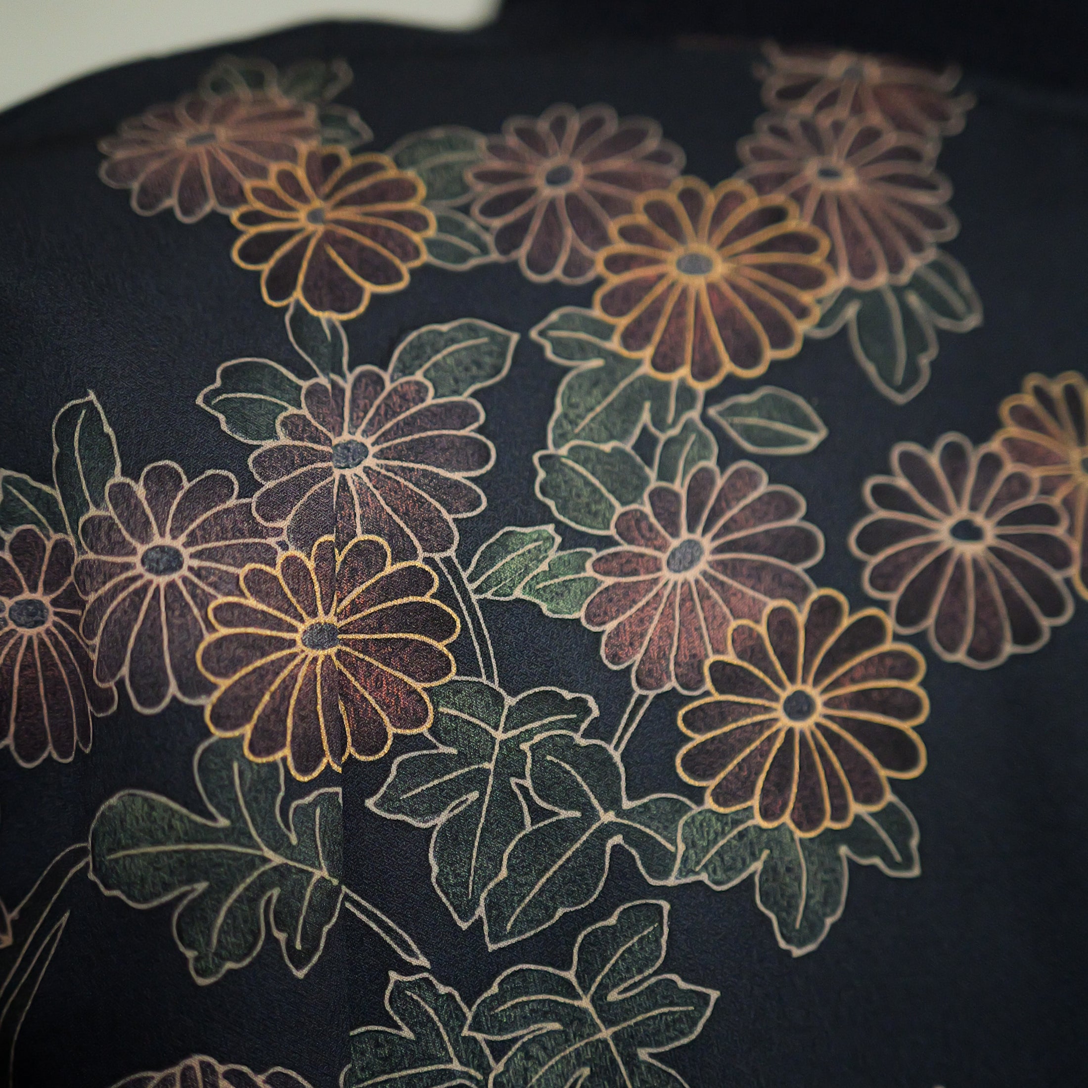 On-hand: Bomber Jacket : Navy Blue Garden (elegant color): BJ3639 - Size MA