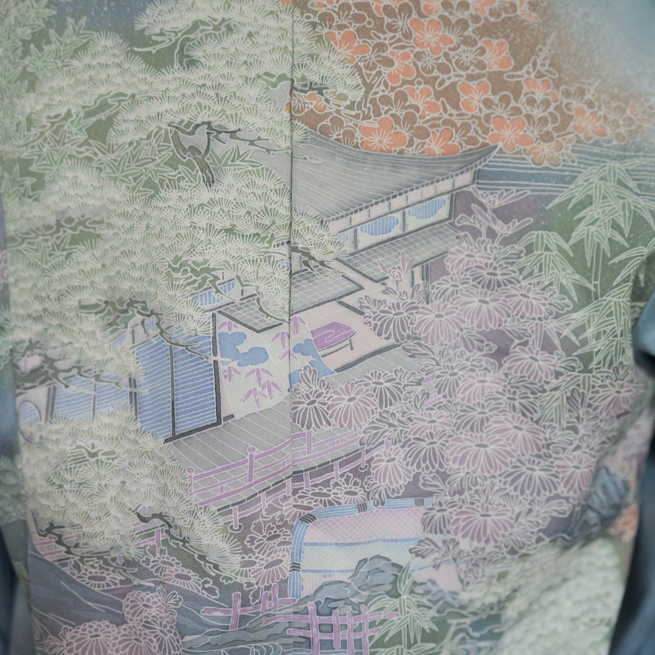 On-hand: Bomber Jacket : Navy Blue Garden (elegant color): BJ3600 - Size LA