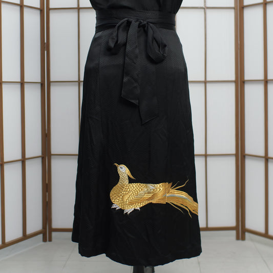 Premium On-hand: EmbroideryWrap Skirt Black | WS6052 1P