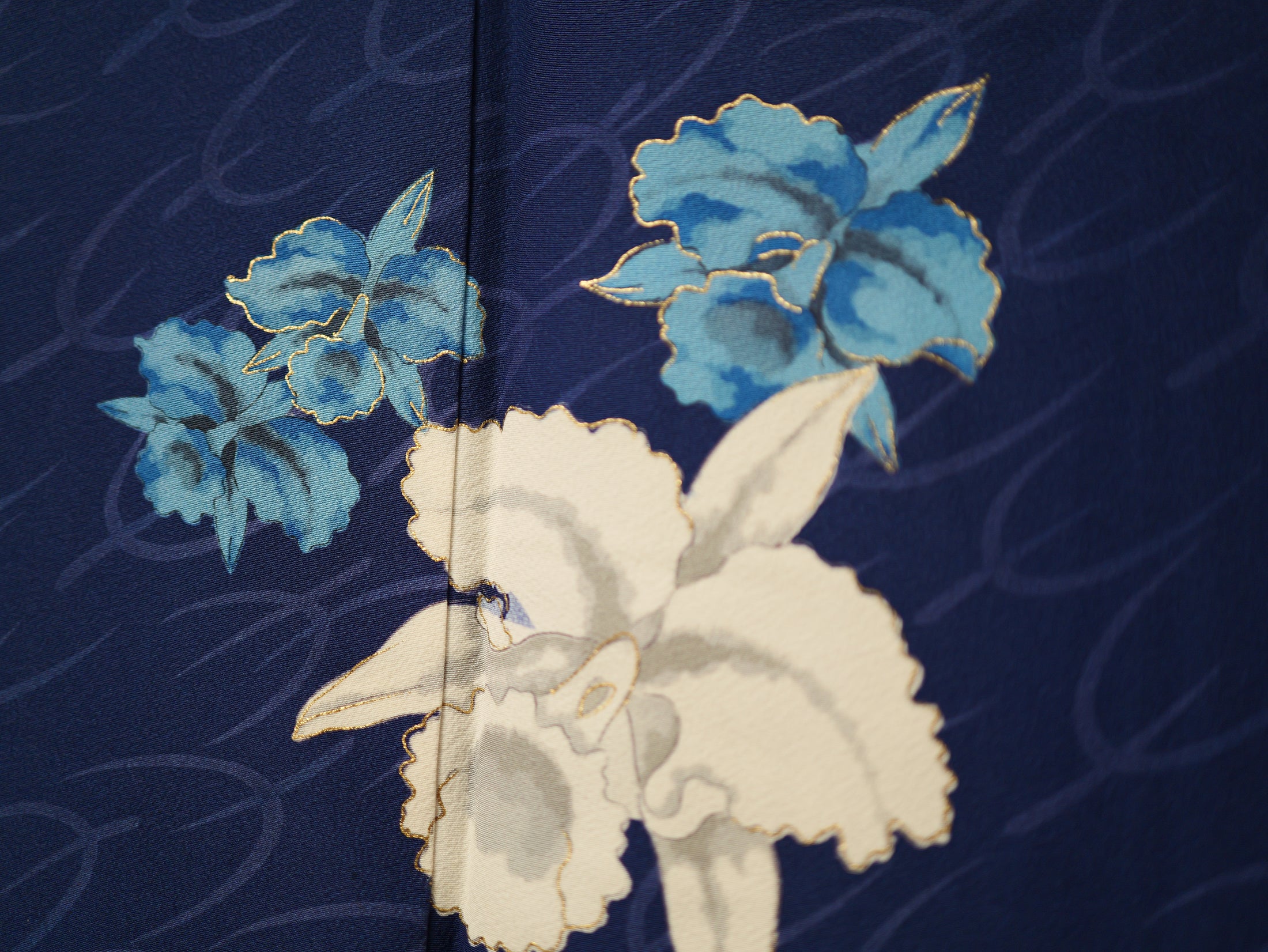 NALB (No Art Left Behind) Fabric: Navy Blue Florals MM14-14