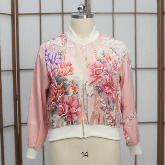 Premium On-hand: Bomber Jacket | BJ6114 XLB Pink amazing furisode