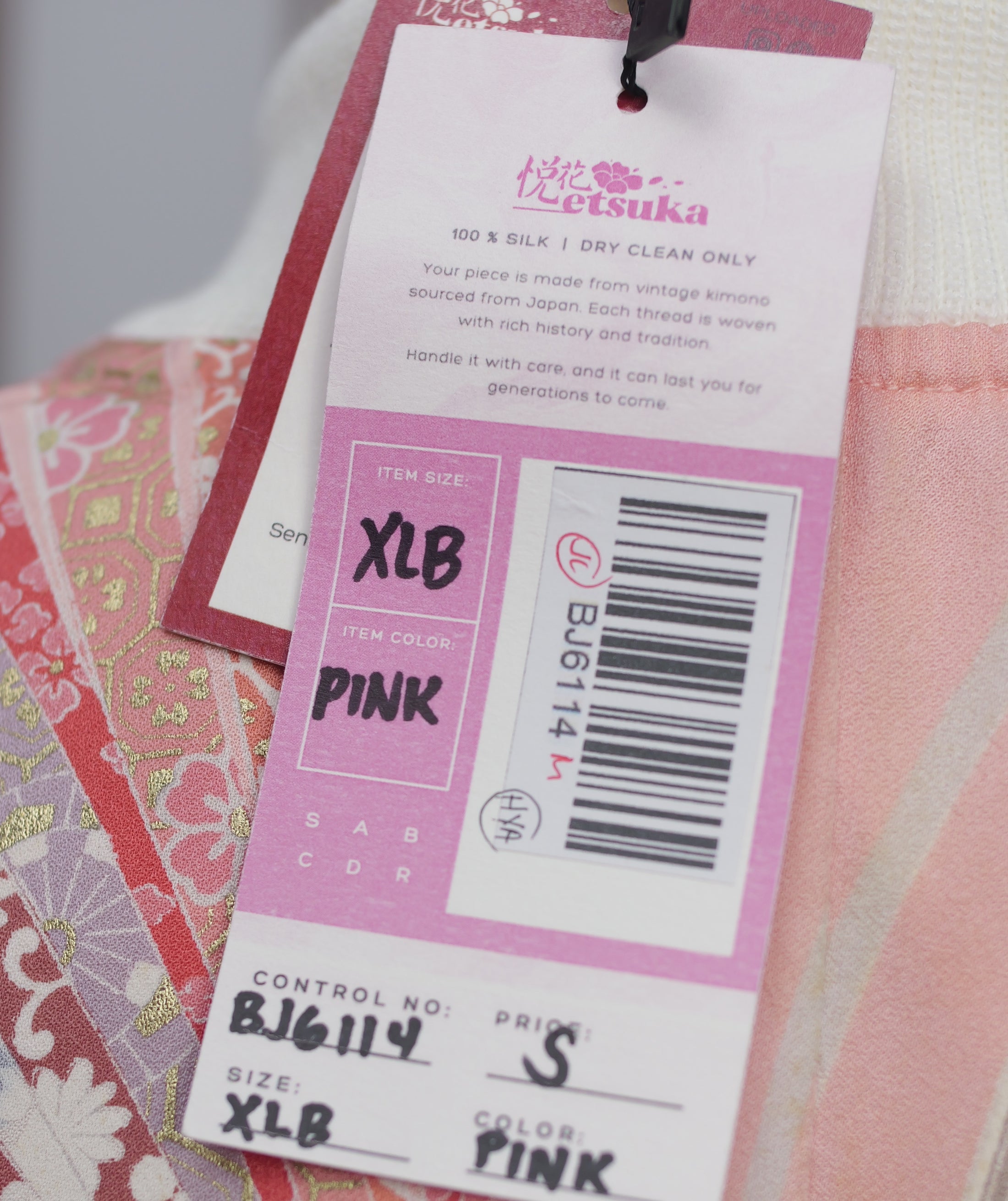 Premium On-hand: Bomber Jacket | BJ6114 XLB Pink amazing furisode