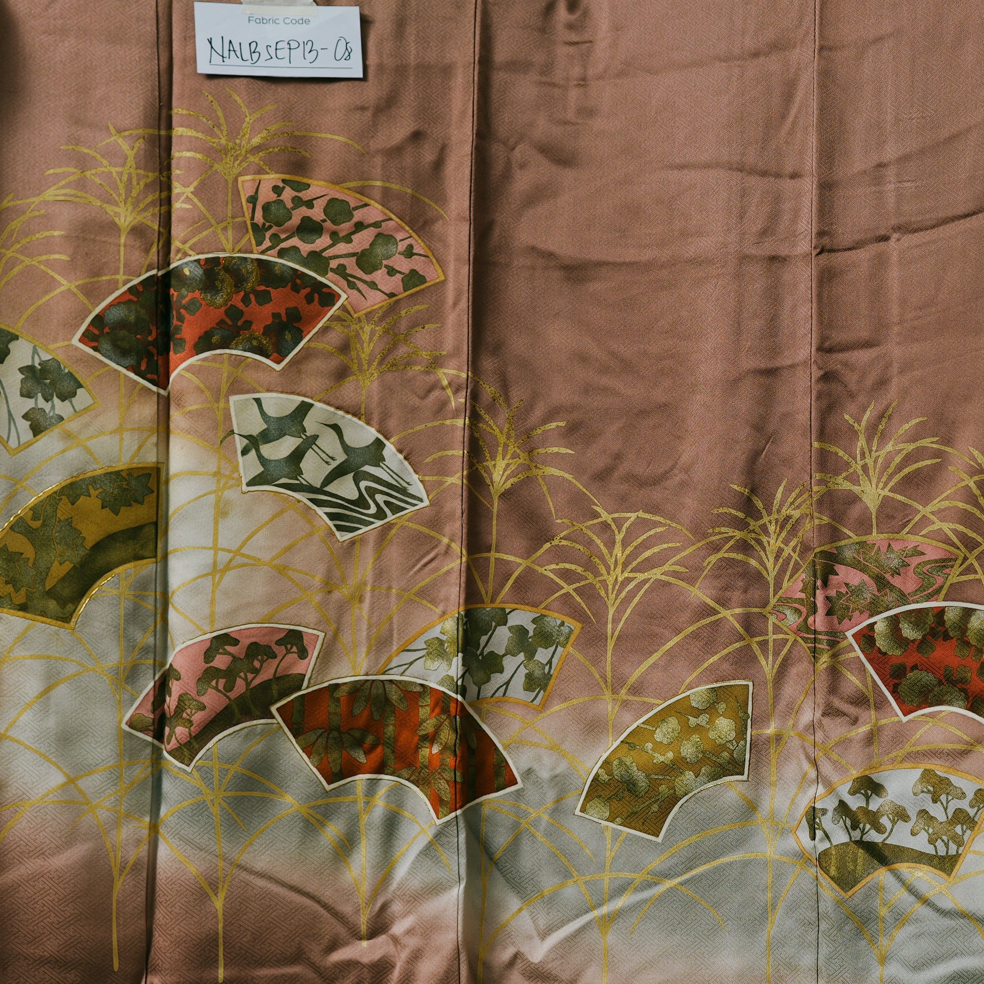 NALB - No Art Left Behind Fabric: NALBSEP13-08 Orangey Brown fan