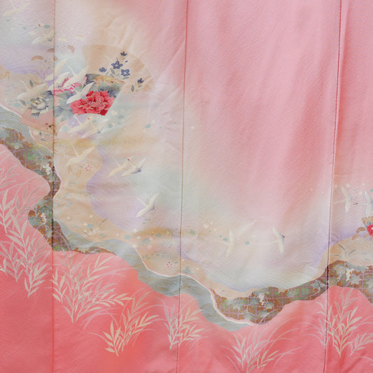 NALB - No Art Left Behind Fabric: 1217NALB-07 Salmon pink with gold