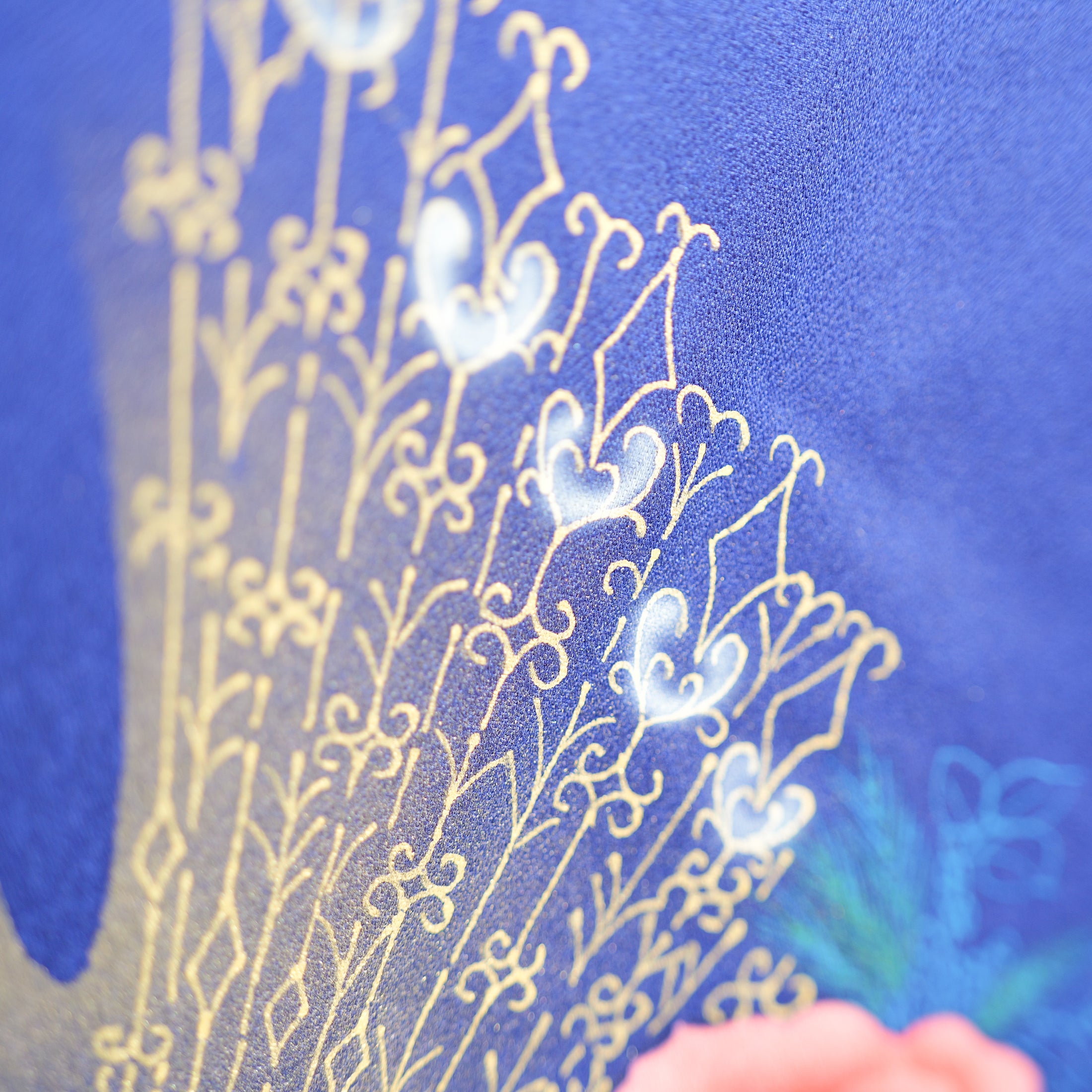 NALB - No Art Left Behind Fabric: 1217NALB-10 Blue floral