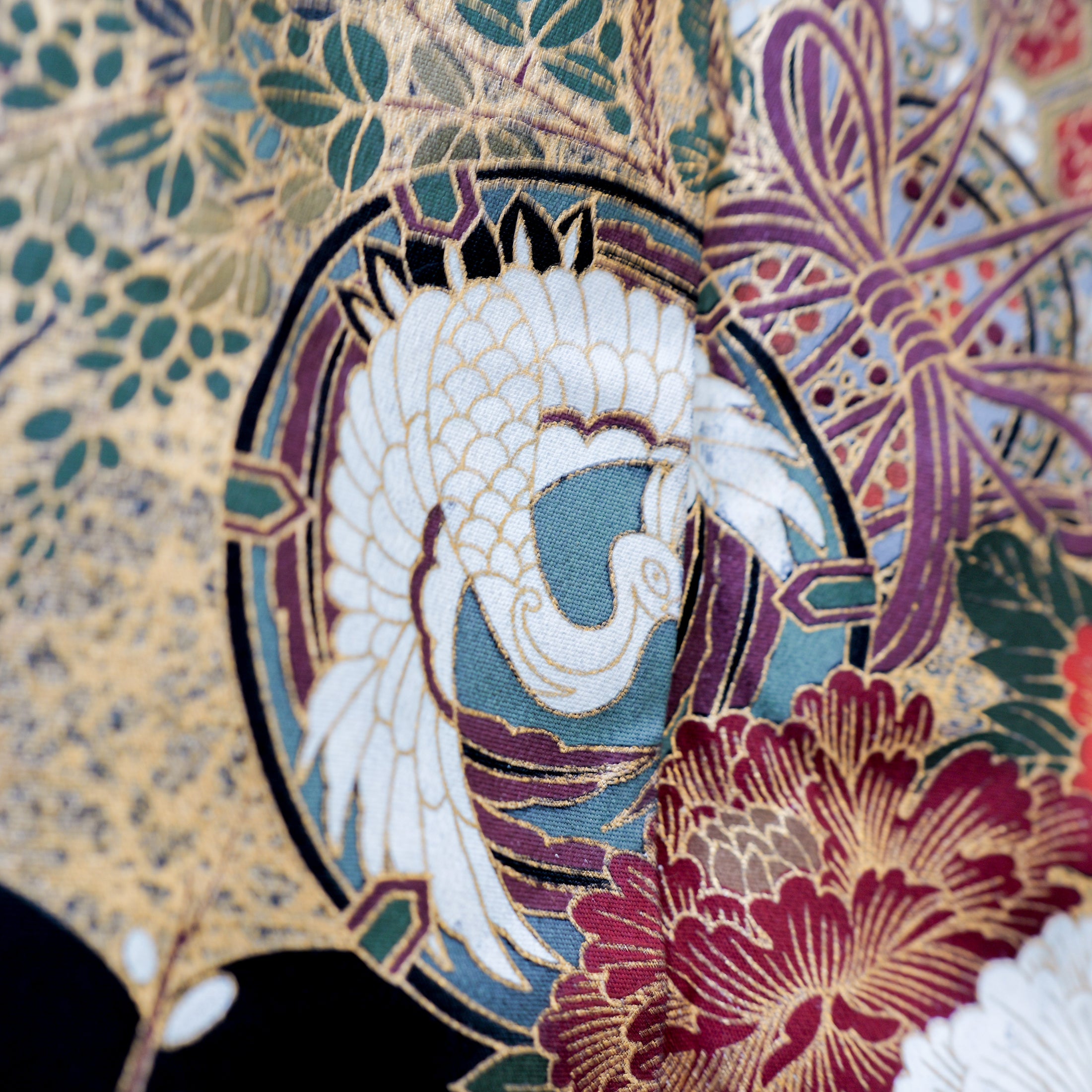 Premium Fabric: 1217-01 | Black and sakuras