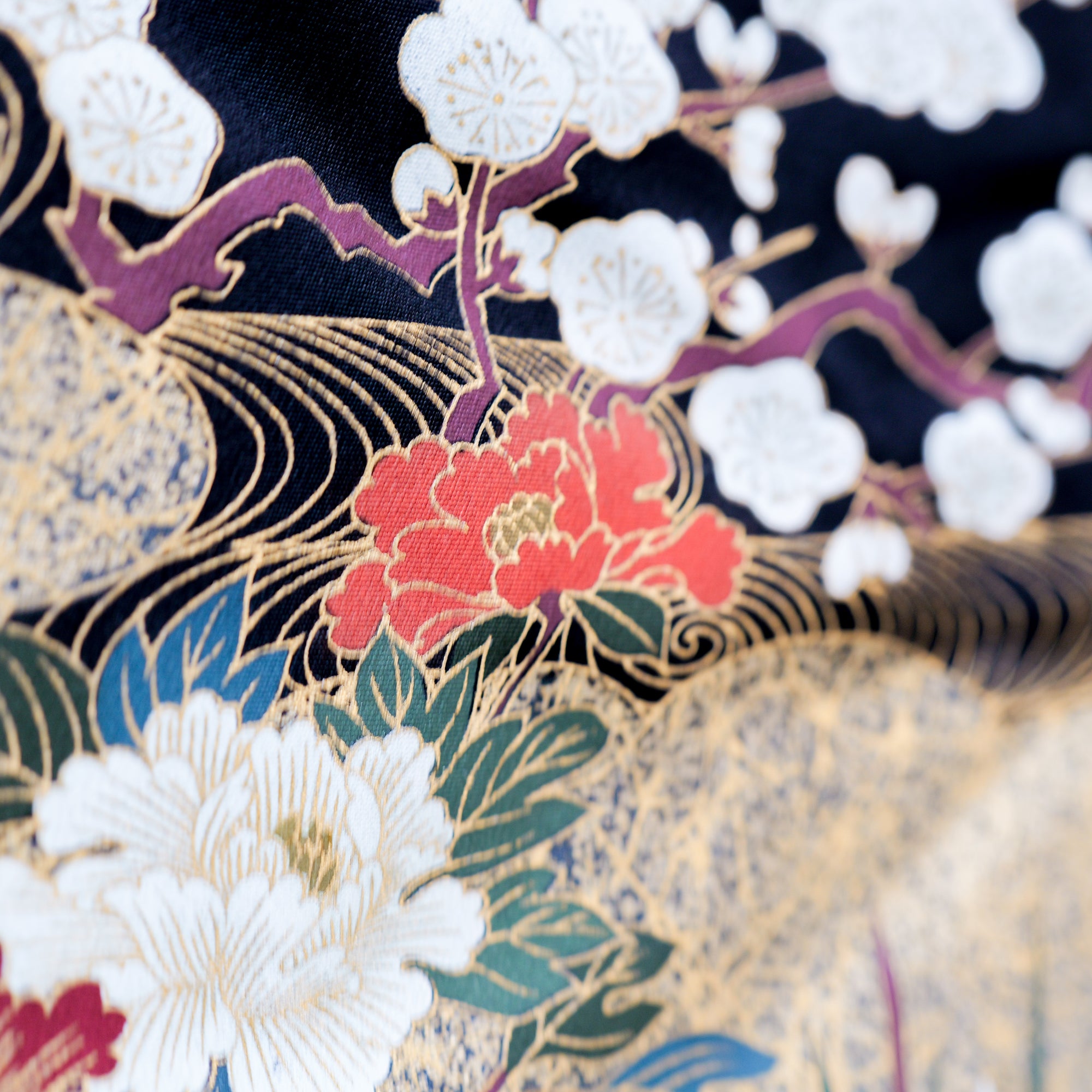 Premium Fabric: 1217-01 | Black and sakuras