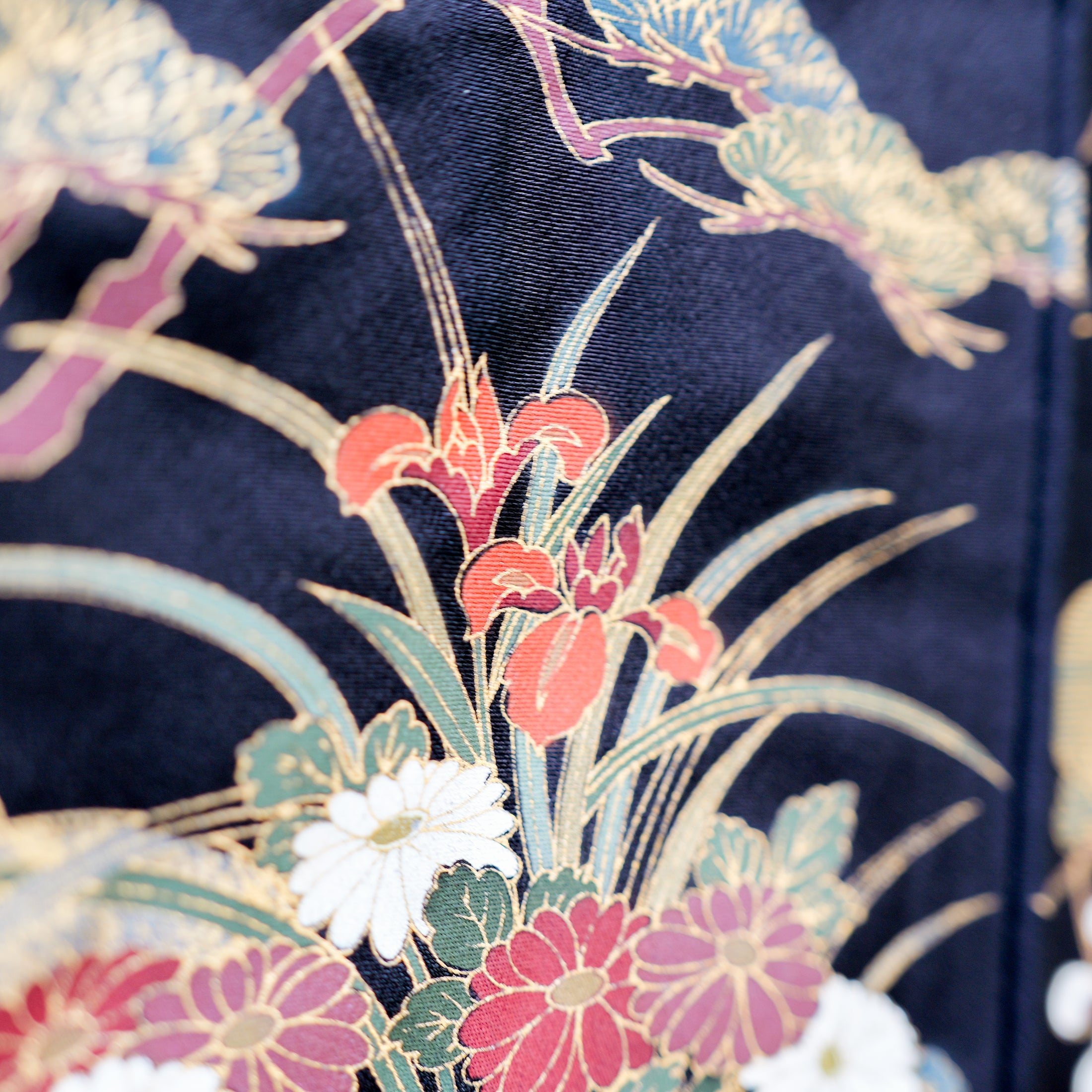 Premium Fabric: 1217-01 | Black and sakuras