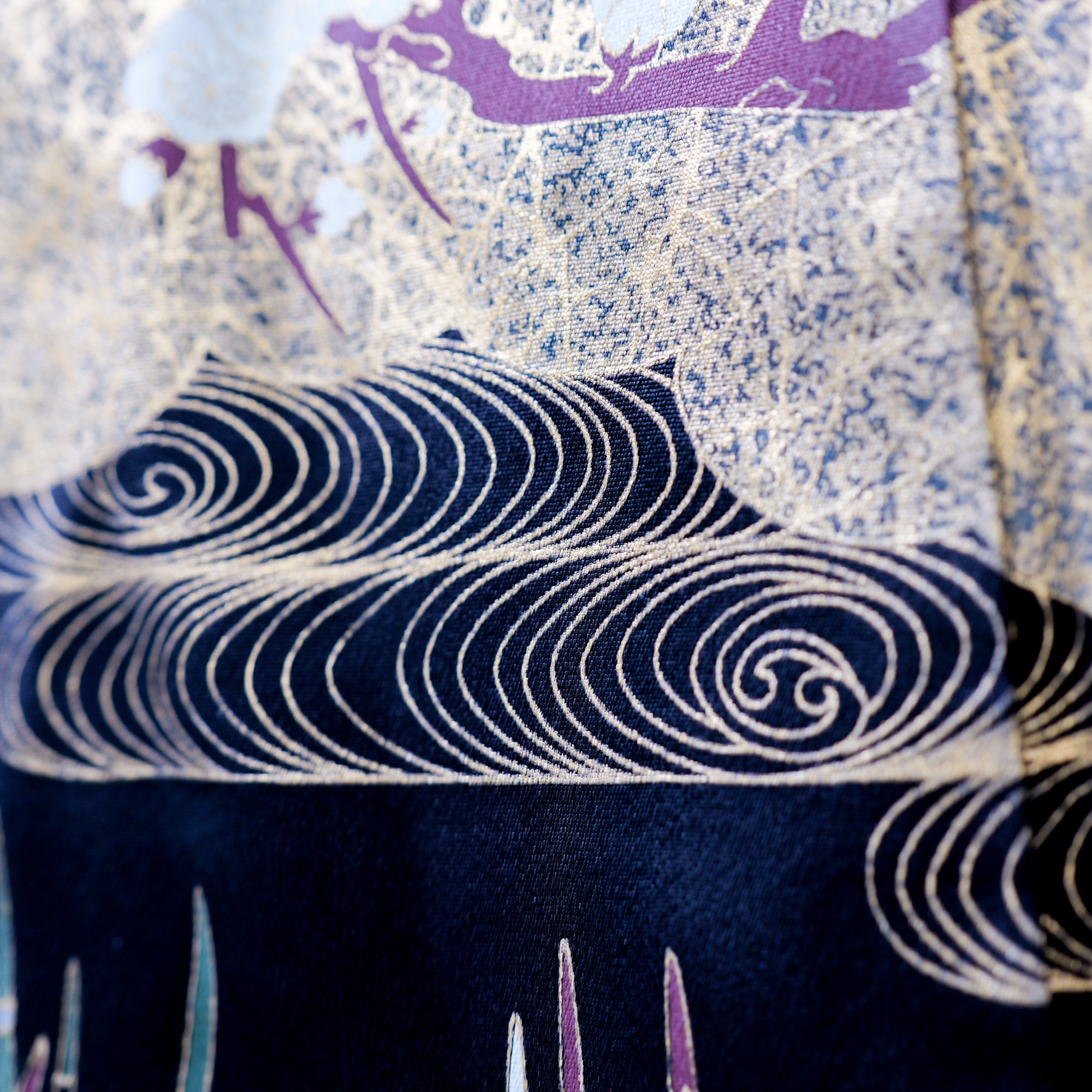 Premium Fabric: 1217-01 | Black and sakuras