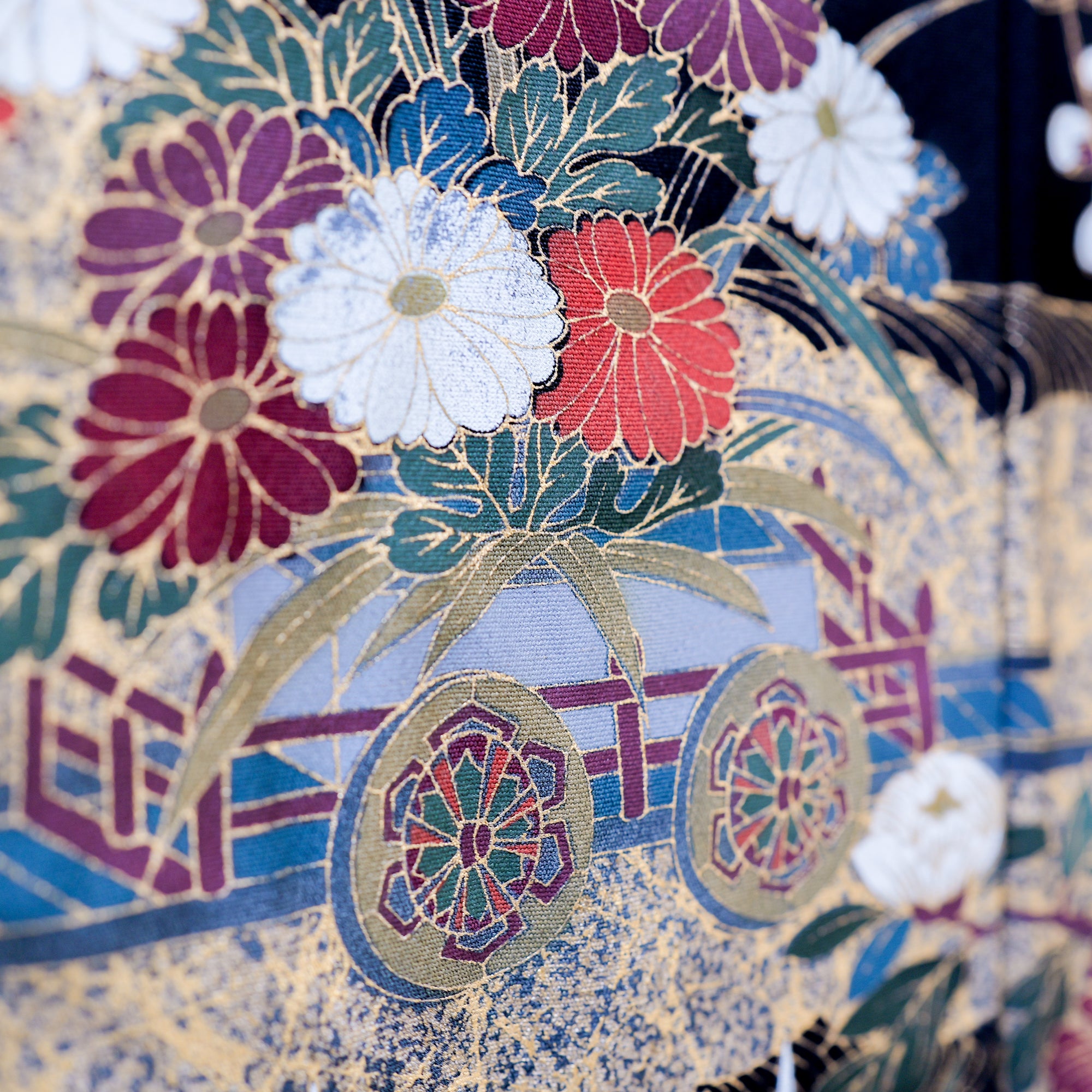Premium Fabric: 1217-01 | Black and sakuras