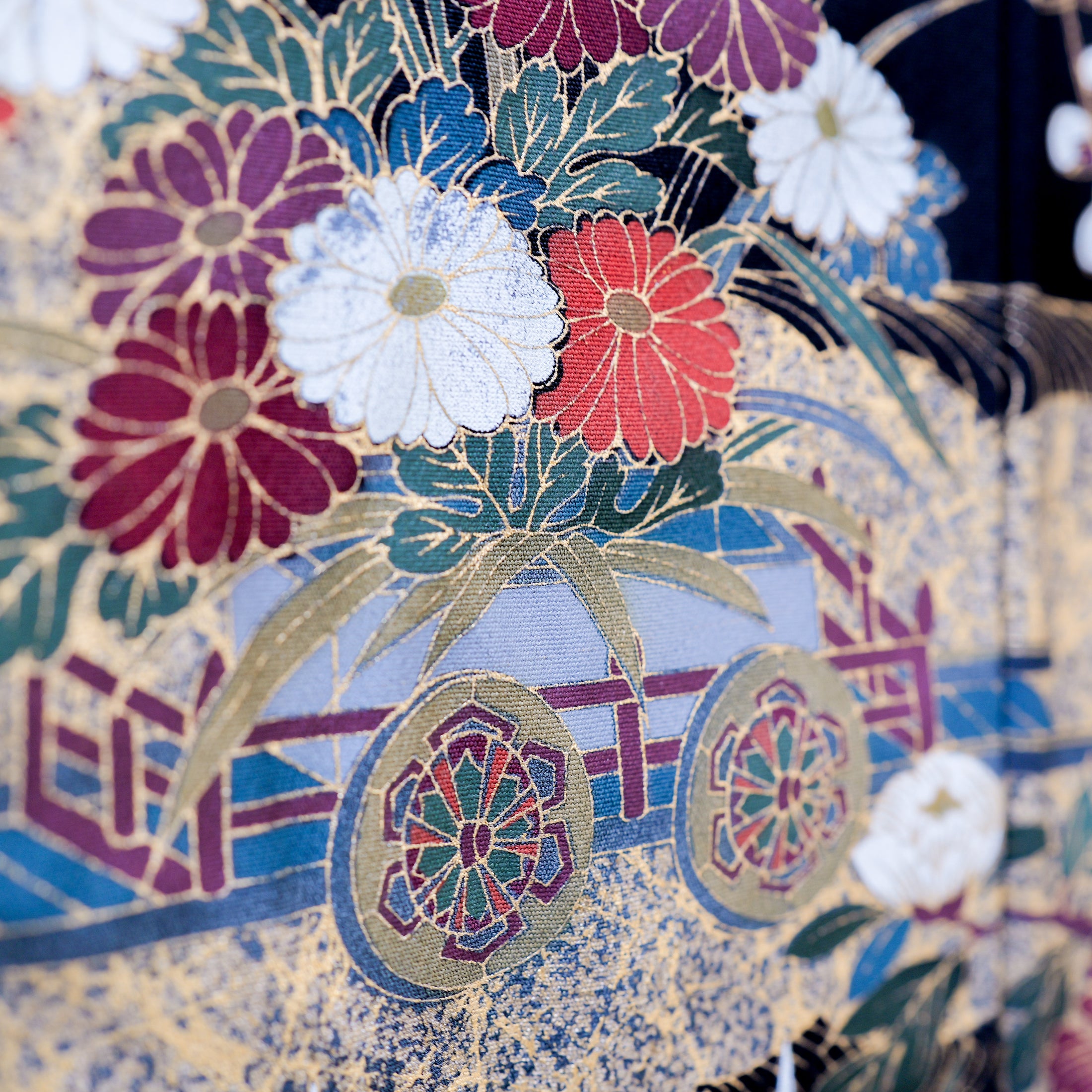 Premium Fabric: 1217-01 | Black and sakuras