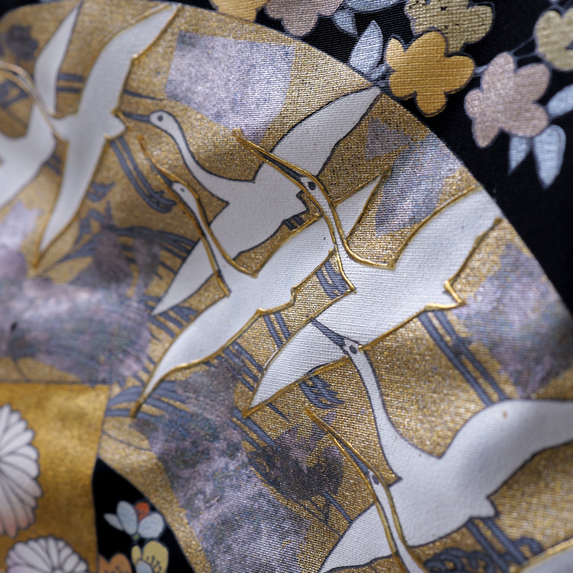 Premium Fabric: 1217-02 | Black and blue florals