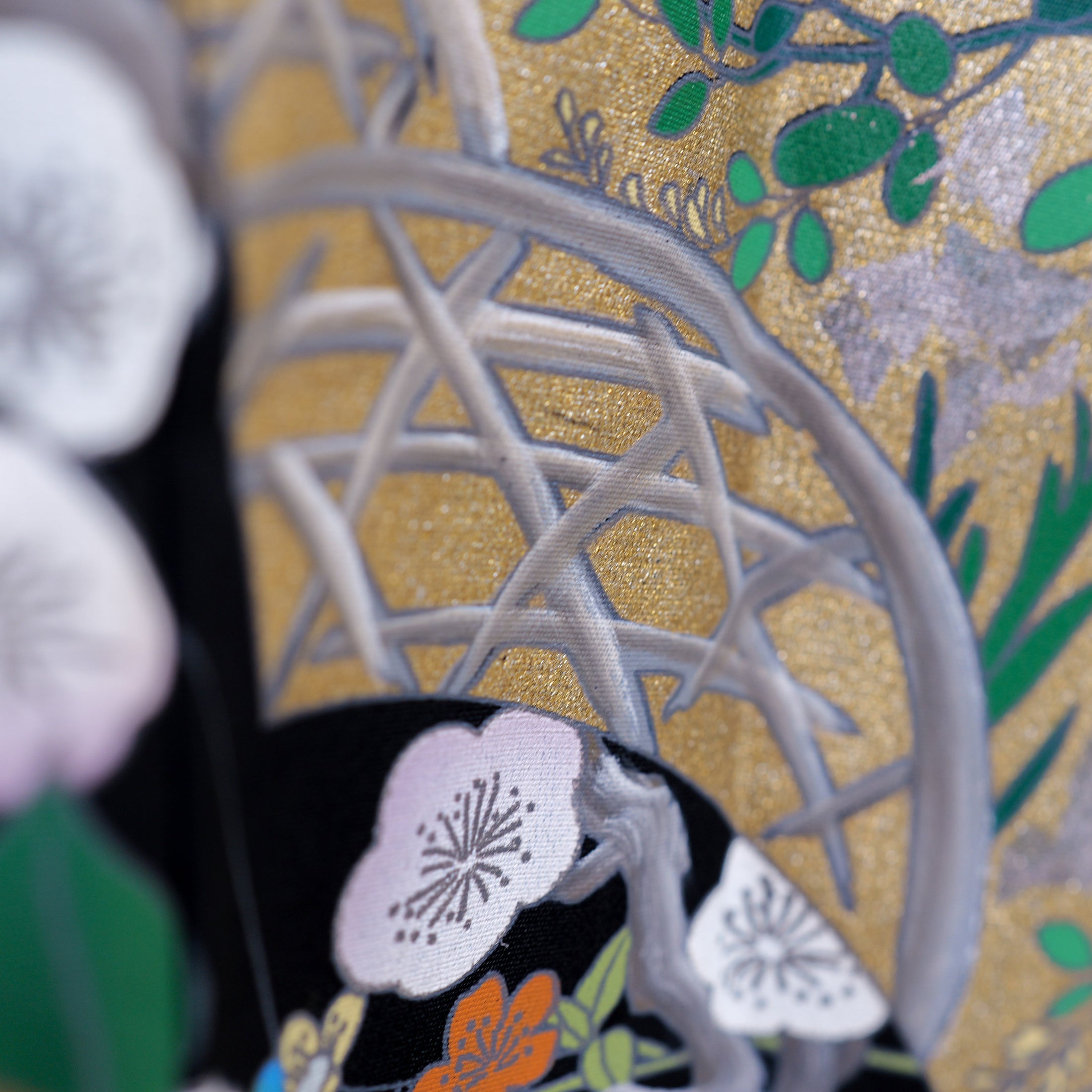 Premium Fabric: 1217-02 | Black and blue florals