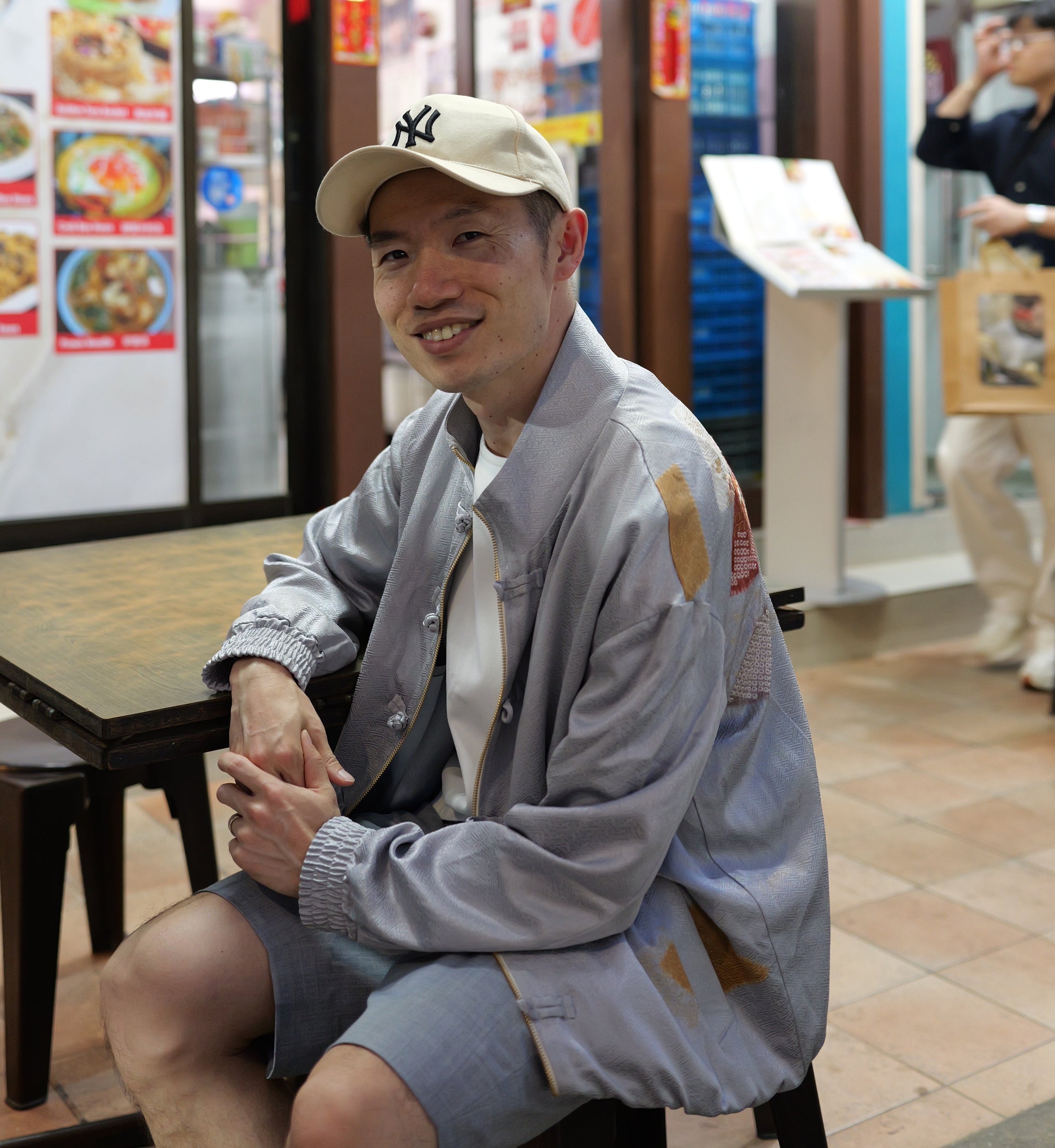 Premium On-hand: Blue grey Chinese Knot Suit Jacket | CNY7191 | L (men)