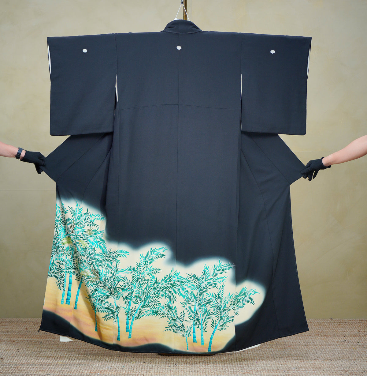 Chiku Fabric: 0908_27 | Dark Bamboo Pines