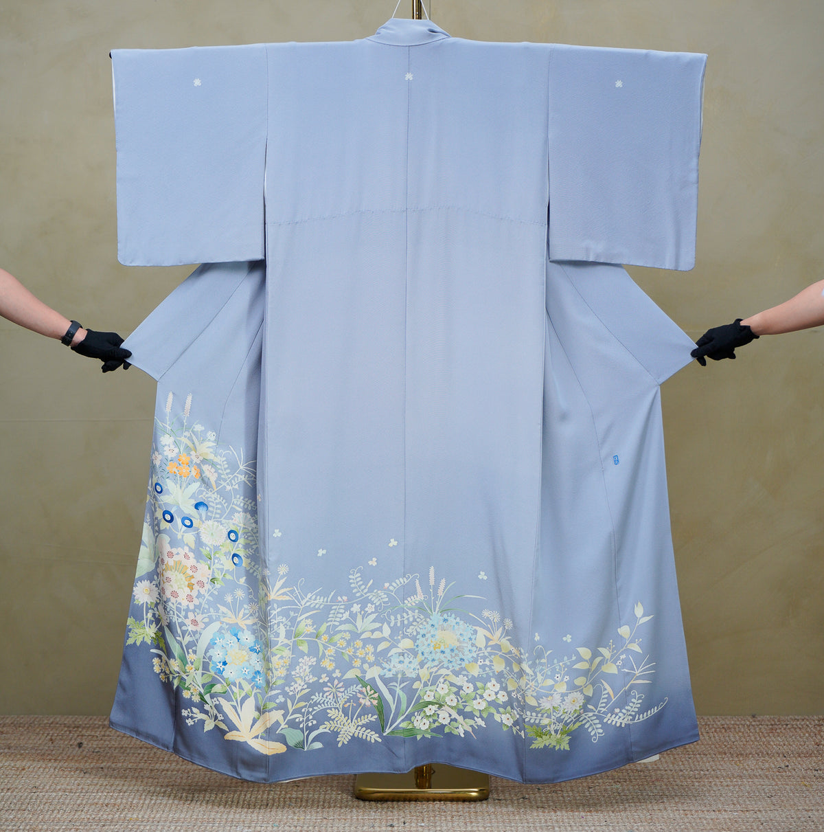 Premium Sho Fabric: 0908_23 | Refreshing Blue Garden