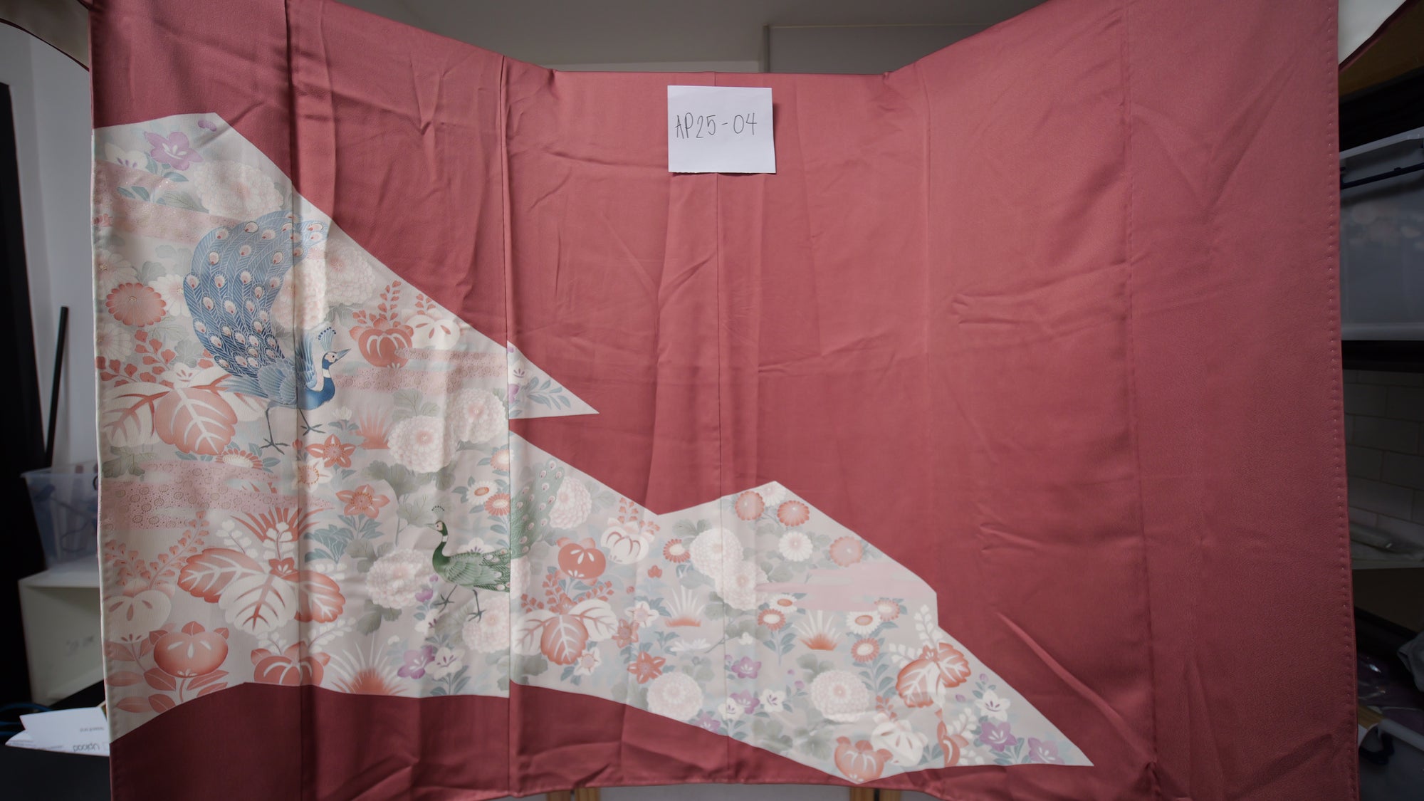NALB (No Art Left Behind) Fabric: AP25-04 | Peacock in Red
